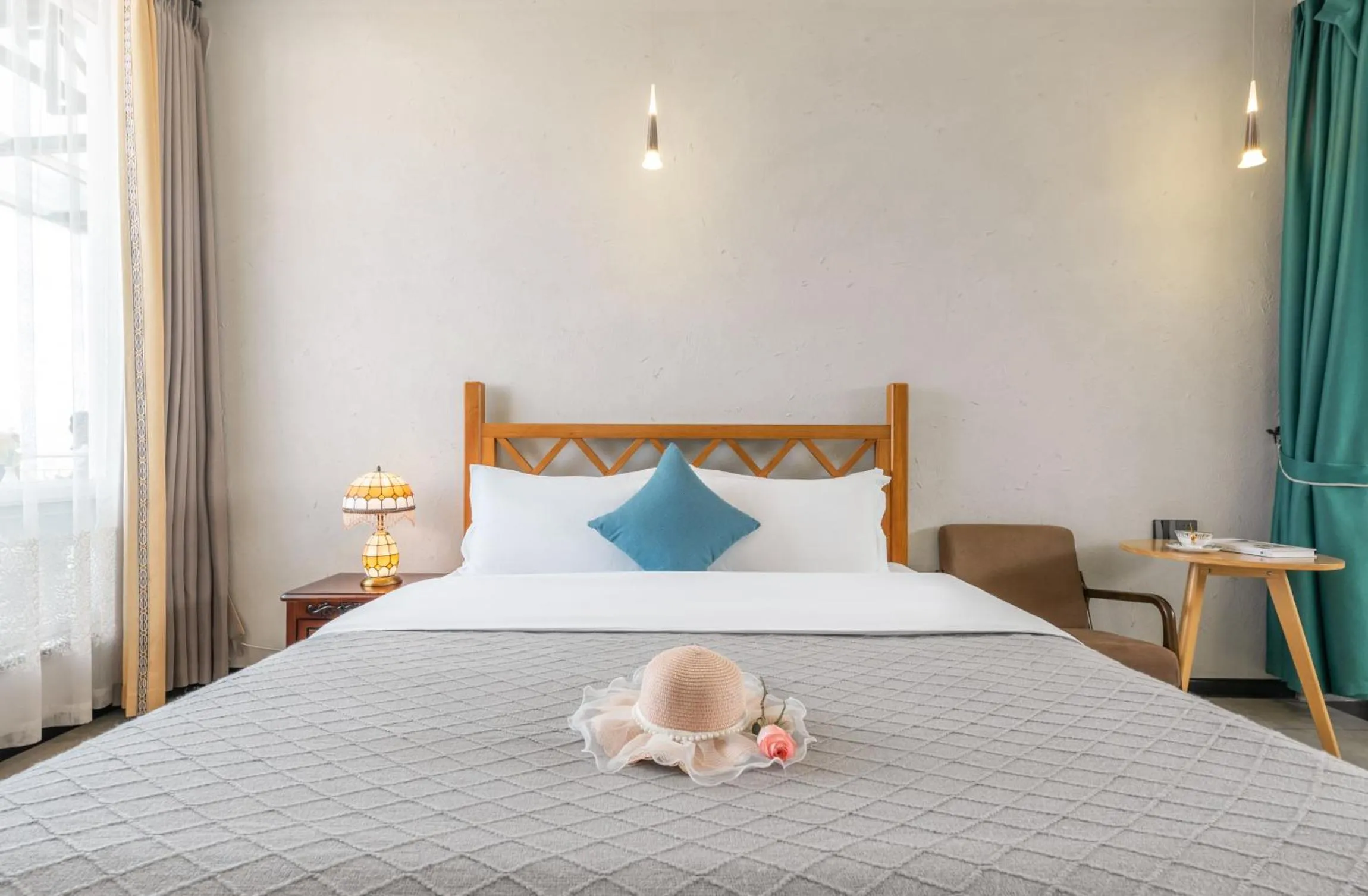 Bed in Blue Sea Hotel