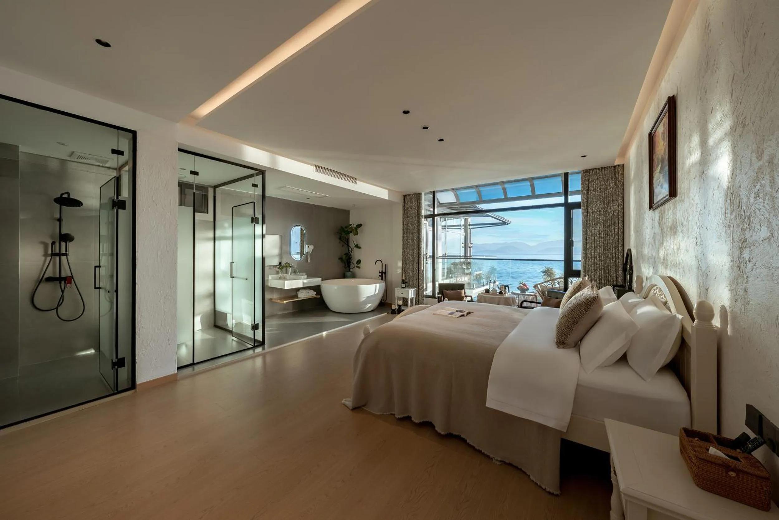 Bed in Blue Sea Hotel