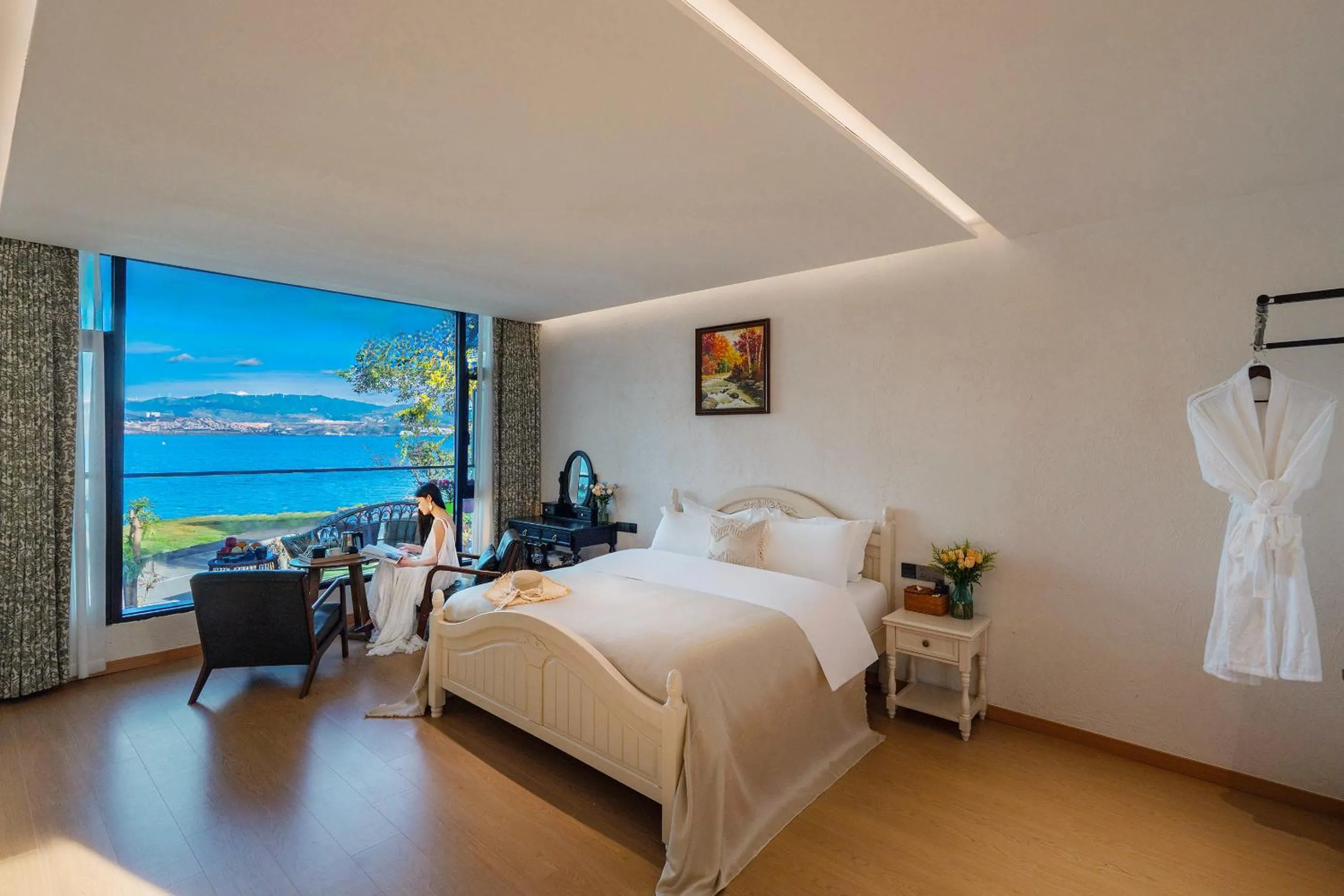 Bed in Blue Sea Hotel