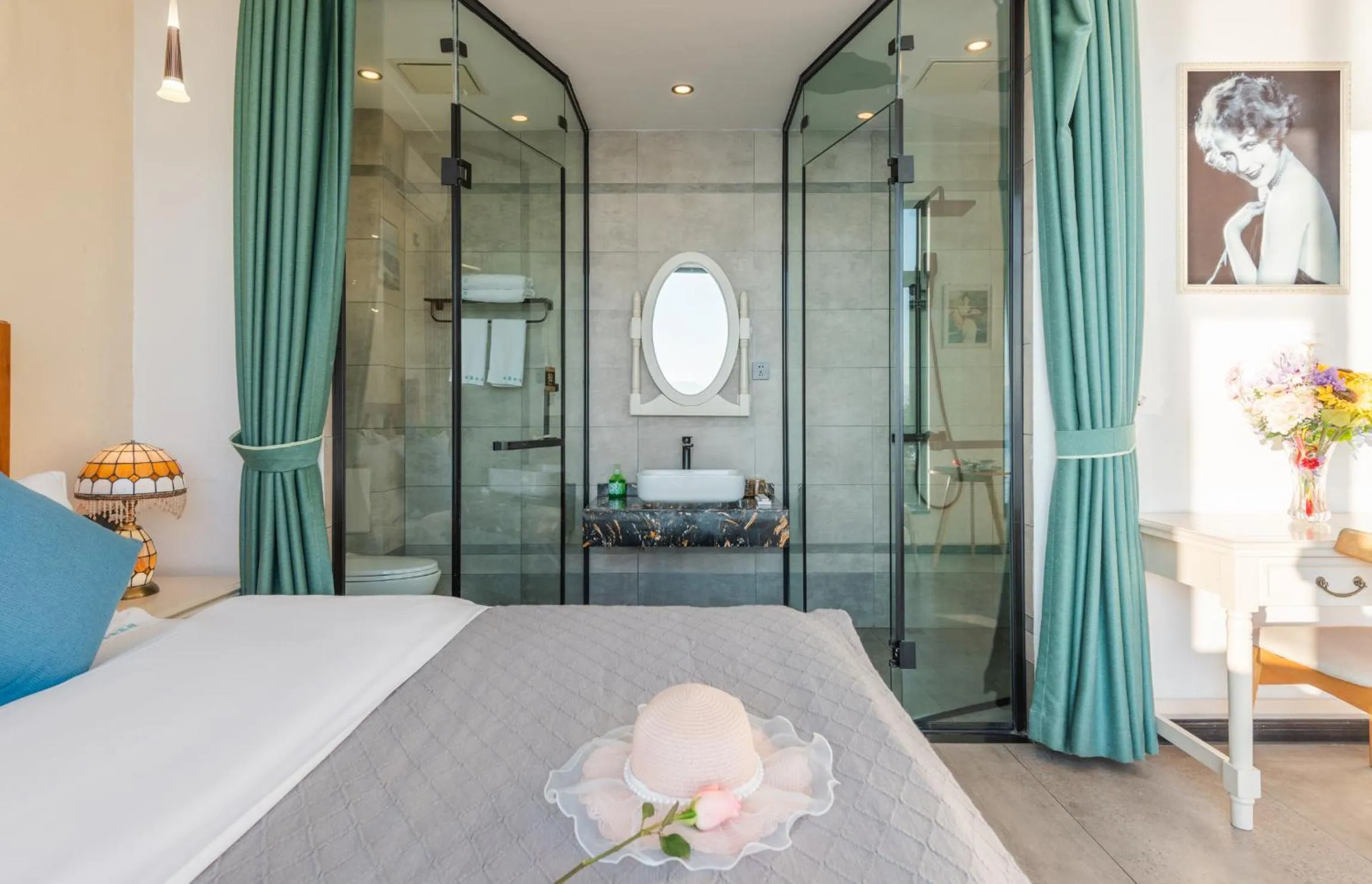 Bed in Blue Sea Hotel