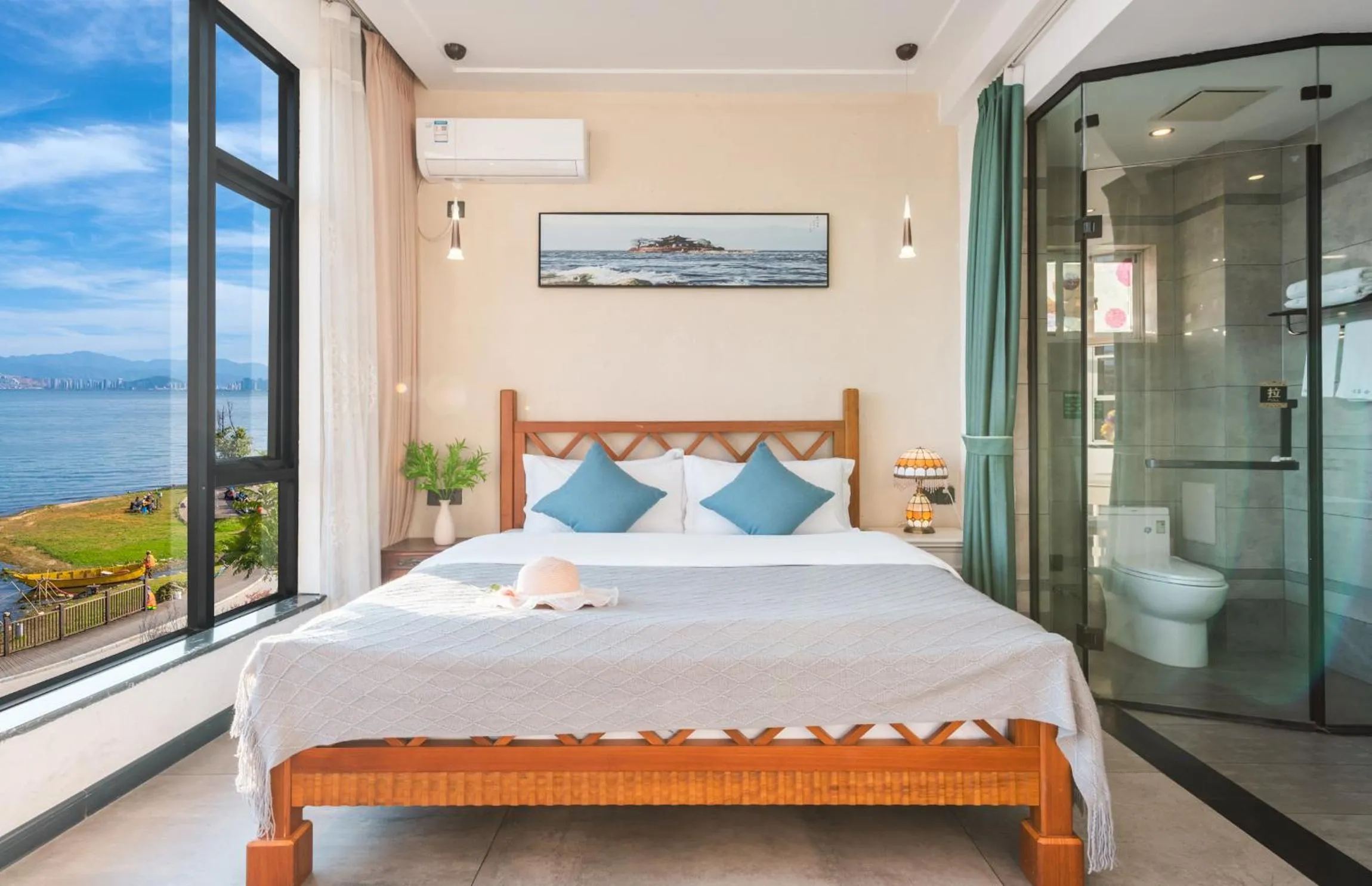 Bed in Blue Sea Hotel