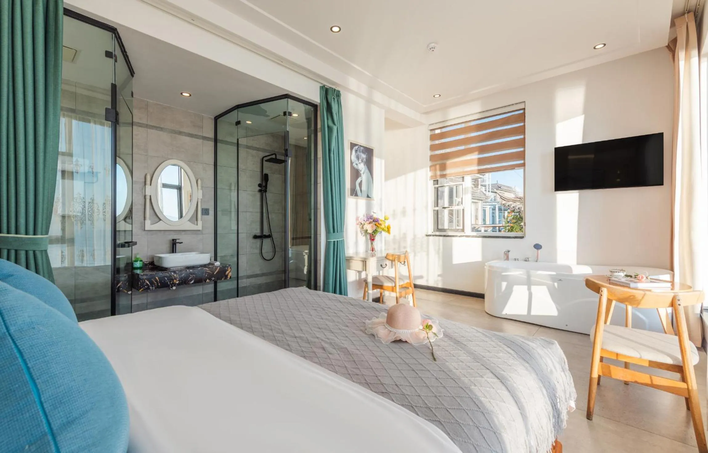 Bed in Blue Sea Hotel