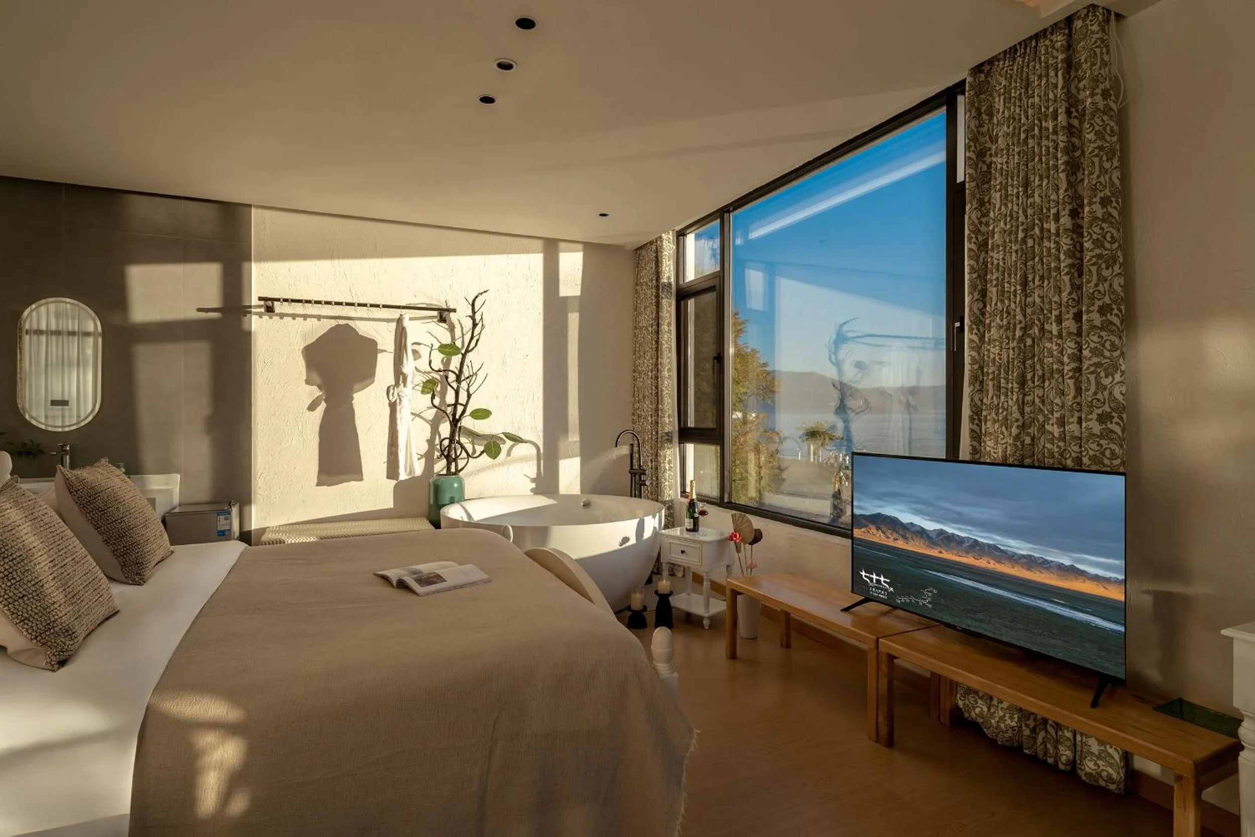 Bed in Blue Sea Hotel