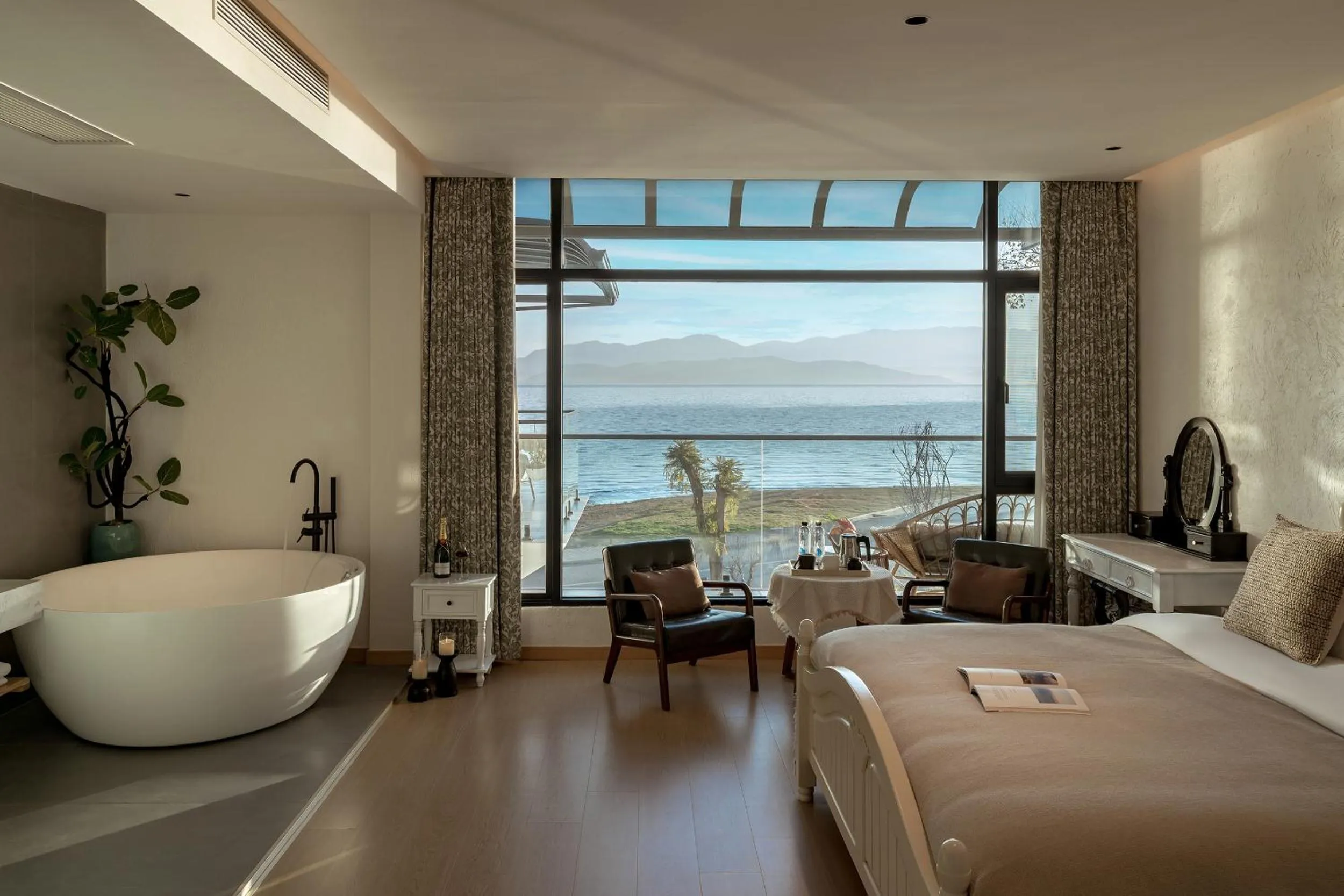 Bed in Blue Sea Hotel