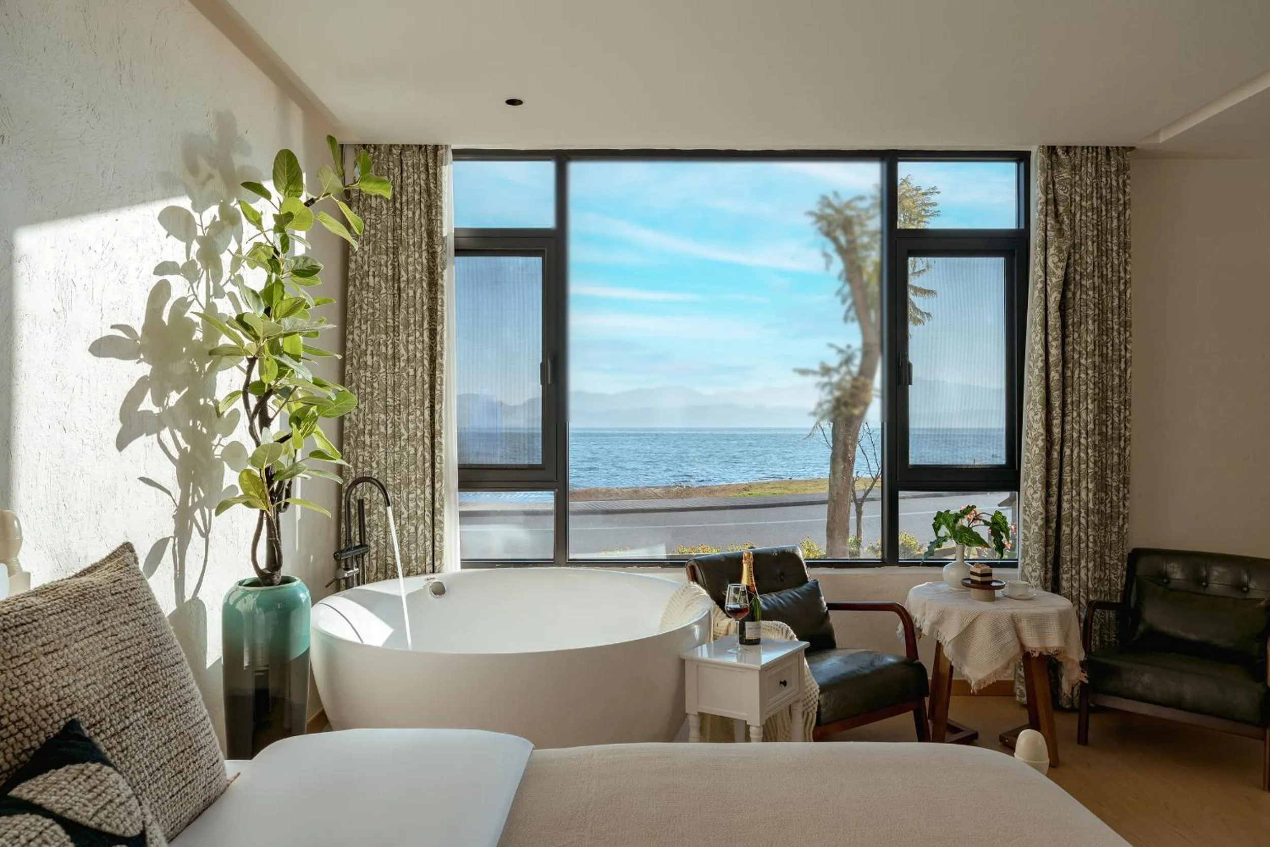 Bed in Blue Sea Hotel