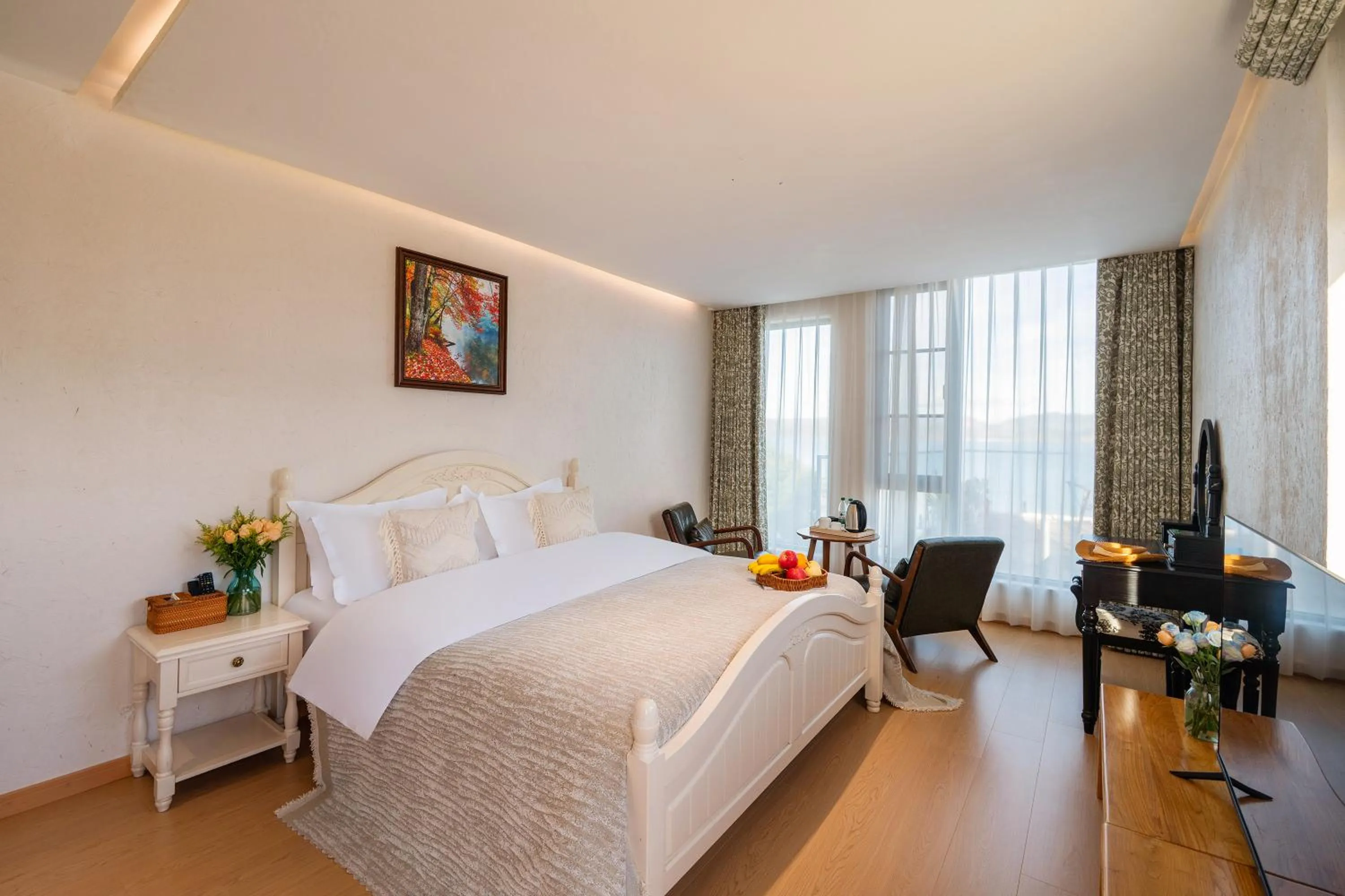 Bed in Blue Sea Hotel