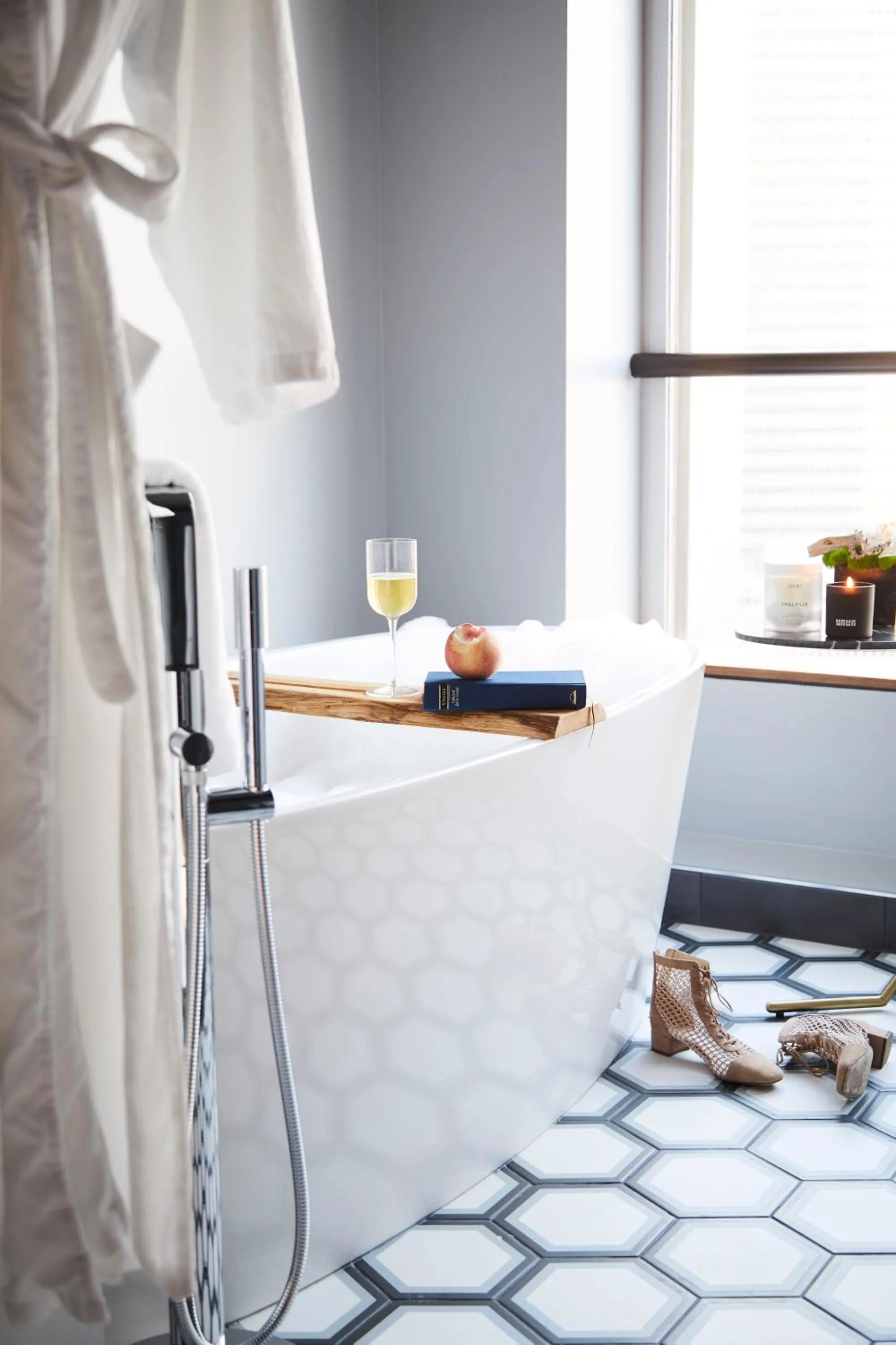 Bathroom, Bed in Thompson Dallas, by Hyatt