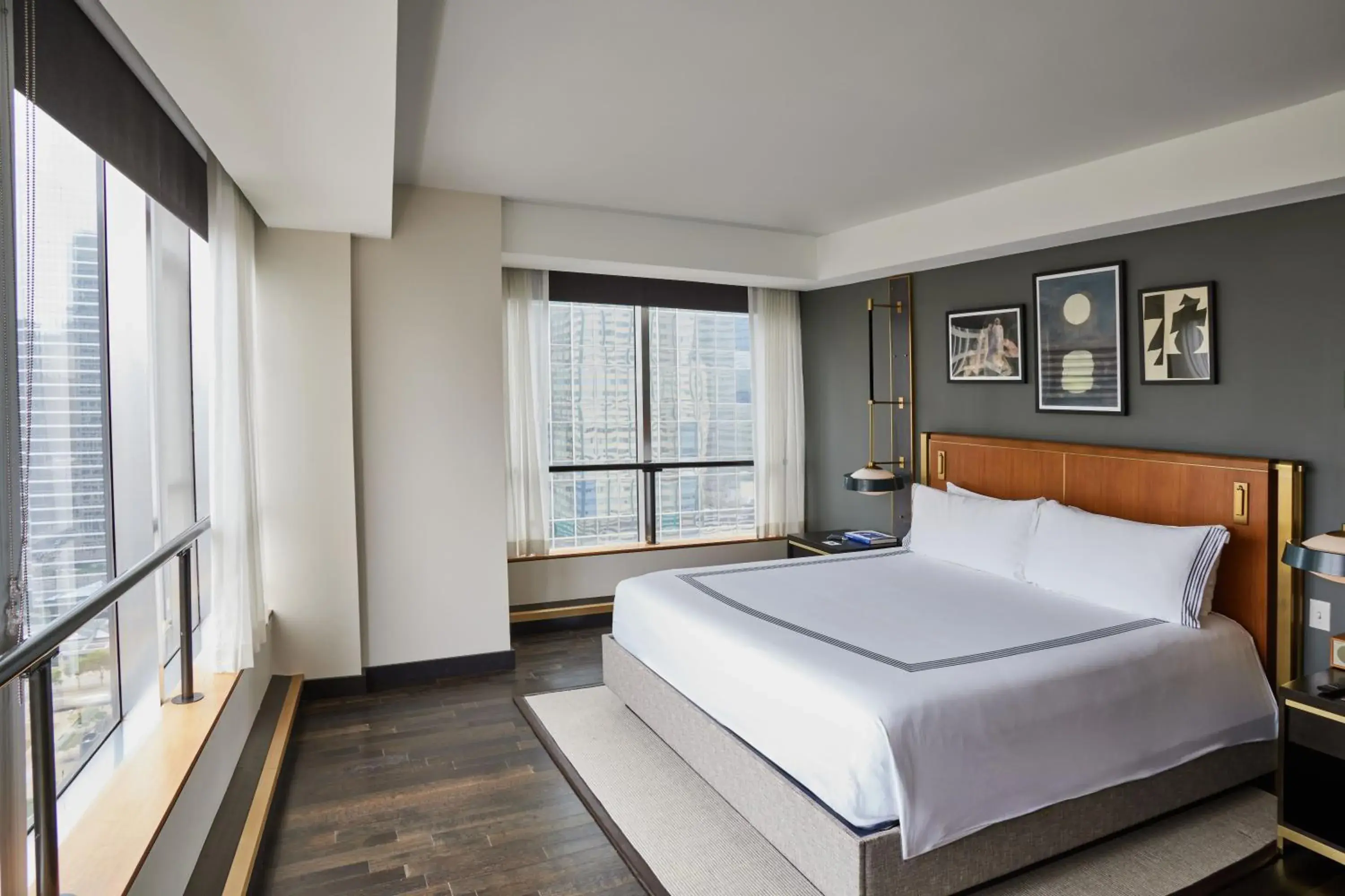 Bedroom, Bed in Thompson Dallas, by Hyatt Bedroom, Bed in Thompson Dallas, by Hyatt