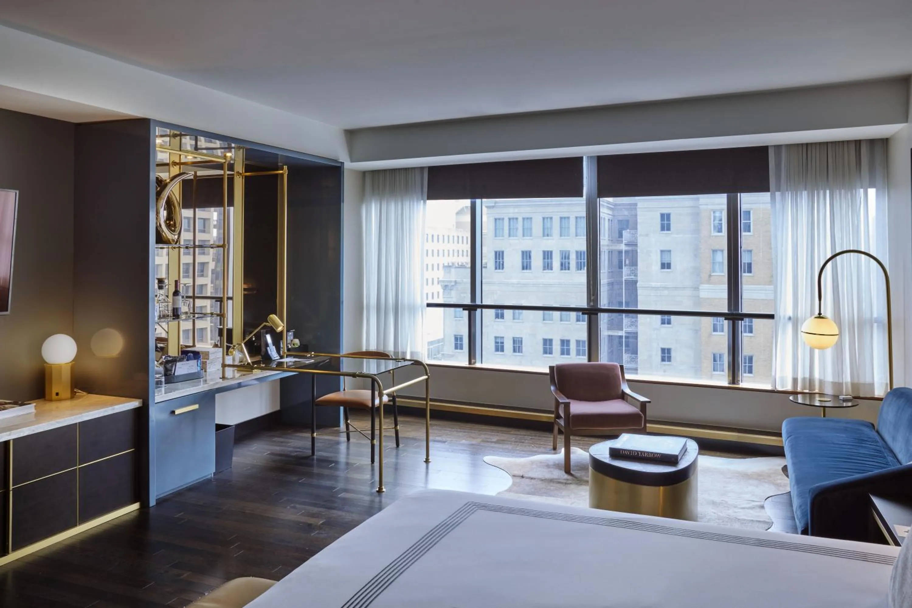 Seating area, Bed in Thompson Dallas, by Hyatt