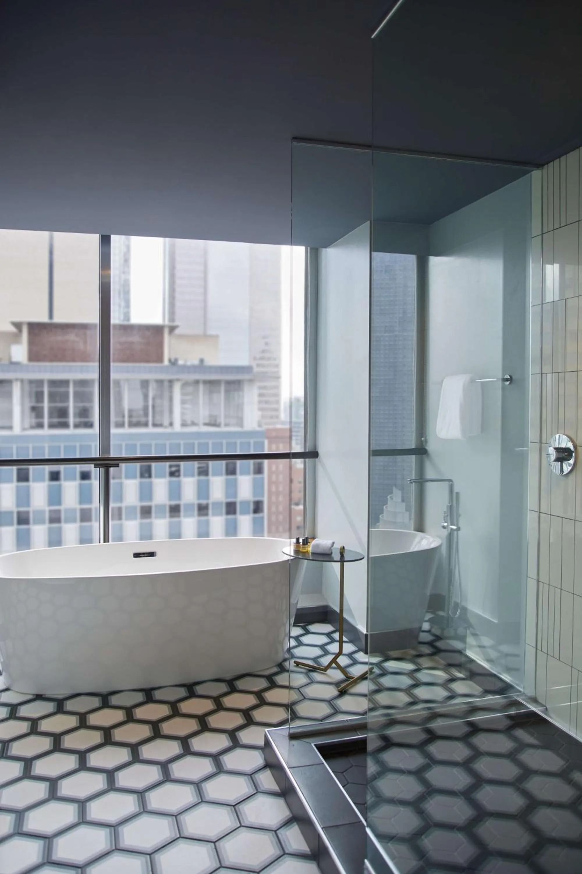 Bathroom in Thompson Dallas, by Hyatt