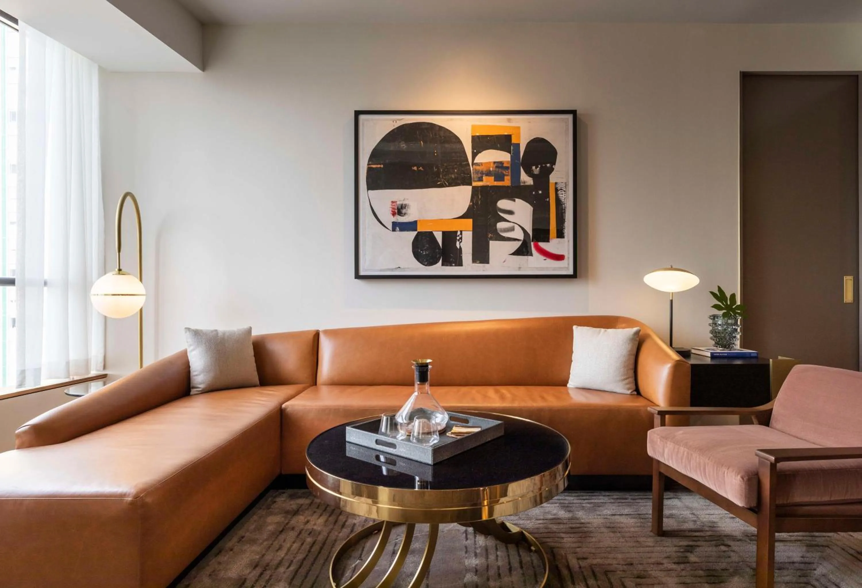 Seating area in Thompson Dallas, by Hyatt