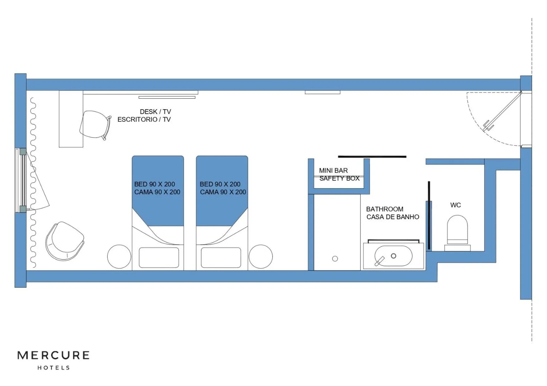 Floor plan in Mercure Porto Centro Aliados