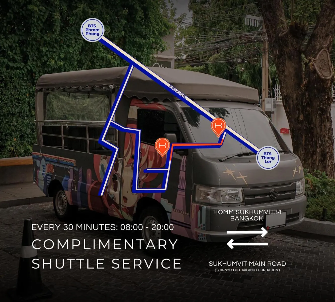 shuttle in Homm Sukhumvit34 Bangkok