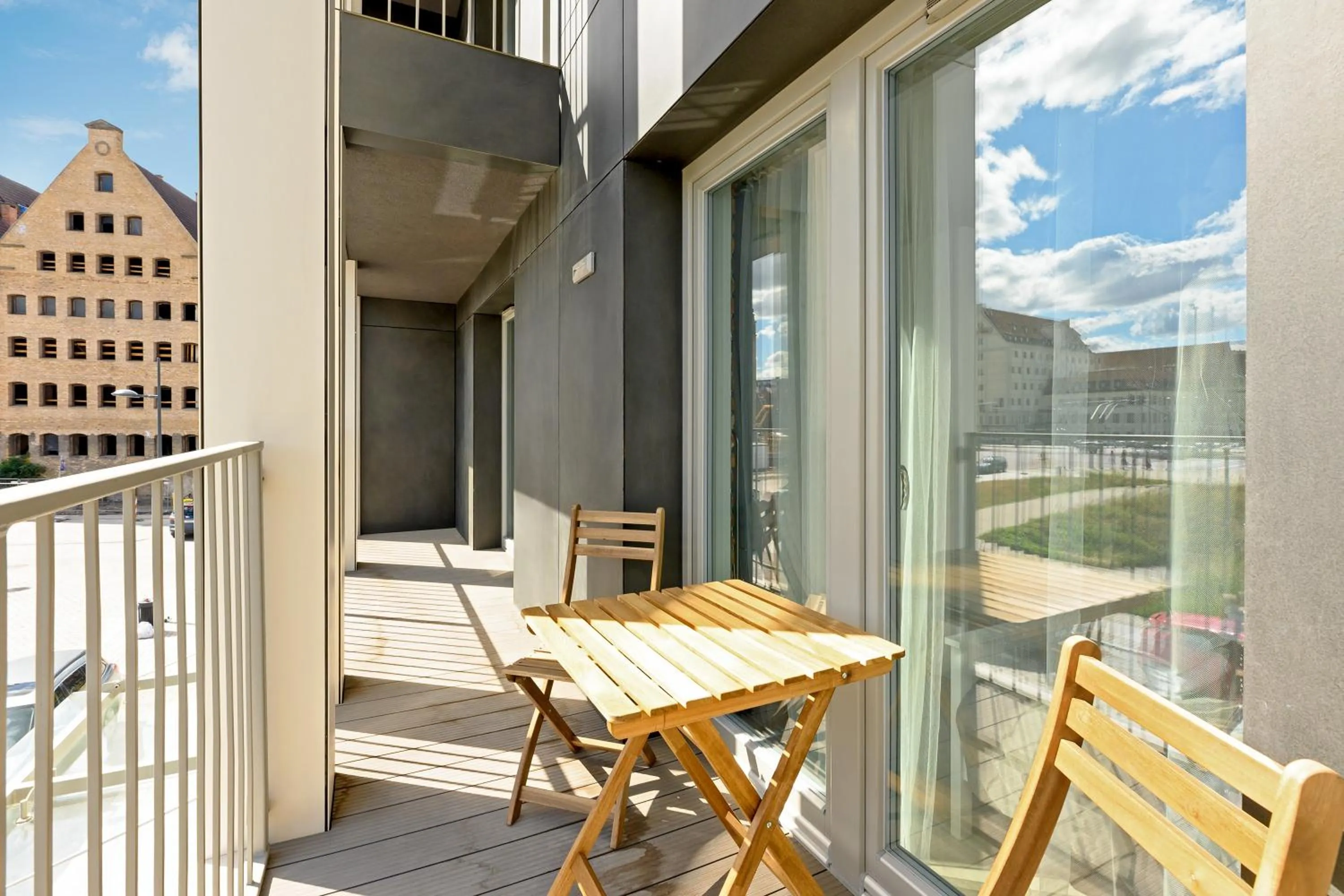 Balcony/Terrace in GRANO APARTMENTS Gdańsk Residence SPA & Wellness - GRANO APARTMENTS Gdańsk Old Town SPA & Wellness