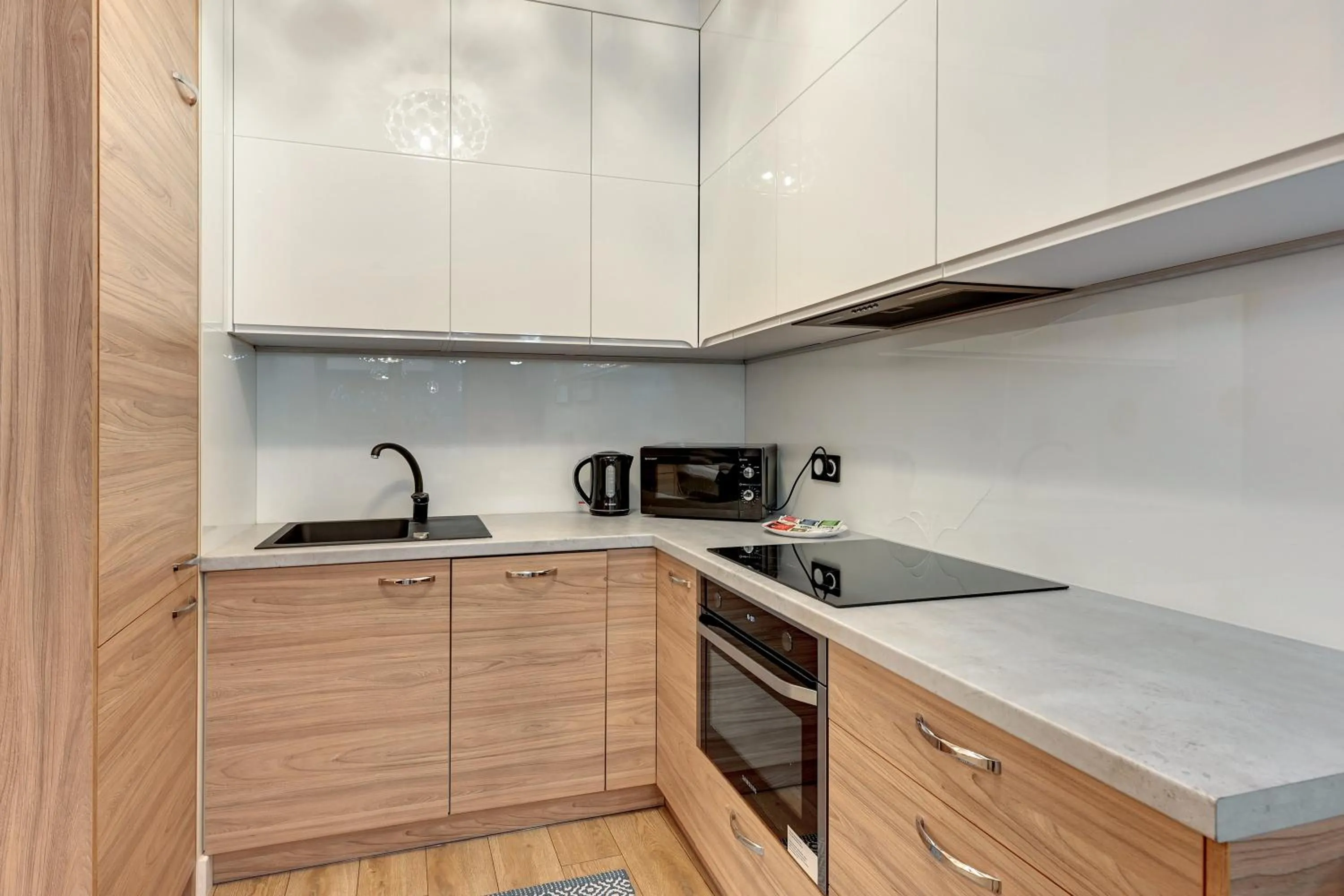 Kitchen or kitchenette in GRANO APARTMENTS Gdańsk Residence SPA & Wellness - GRANO APARTMENTS Gdańsk Old Town SPA & Wellness