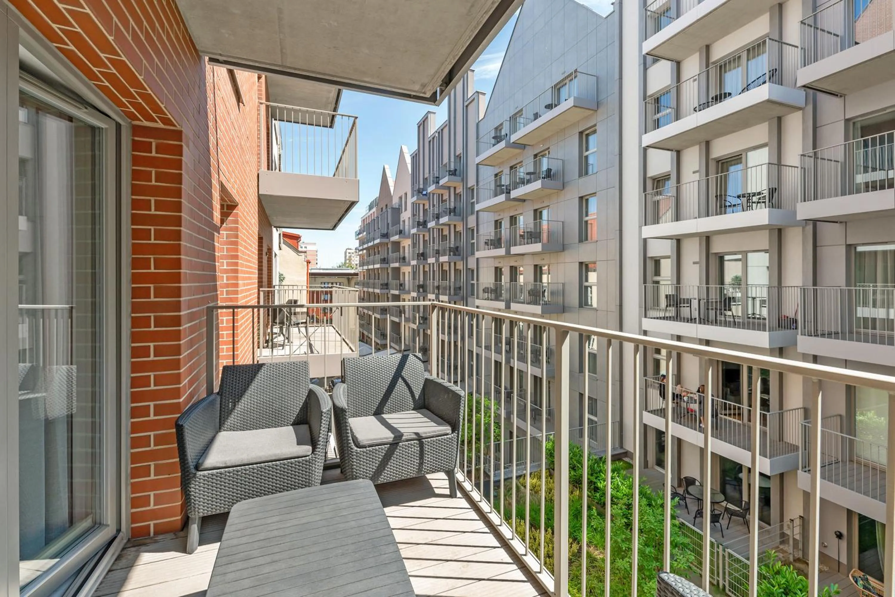 Balcony/Terrace in GRANO APARTMENTS Gdańsk Residence SPA & Wellness - GRANO APARTMENTS Gdańsk Old Town SPA & Wellness