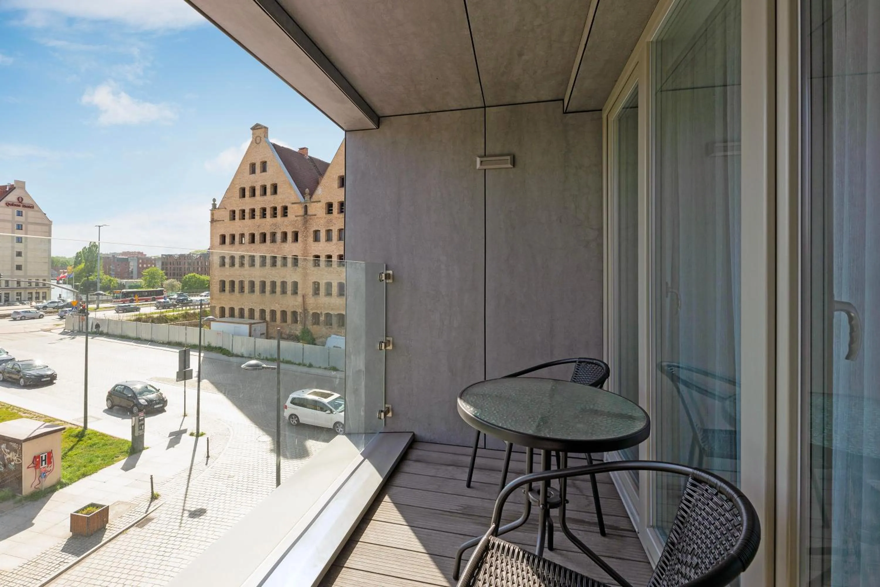 Balcony/Terrace in GRANO APARTMENTS Gdańsk Residence SPA & Wellness - GRANO APARTMENTS Gdańsk Old Town SPA & Wellness