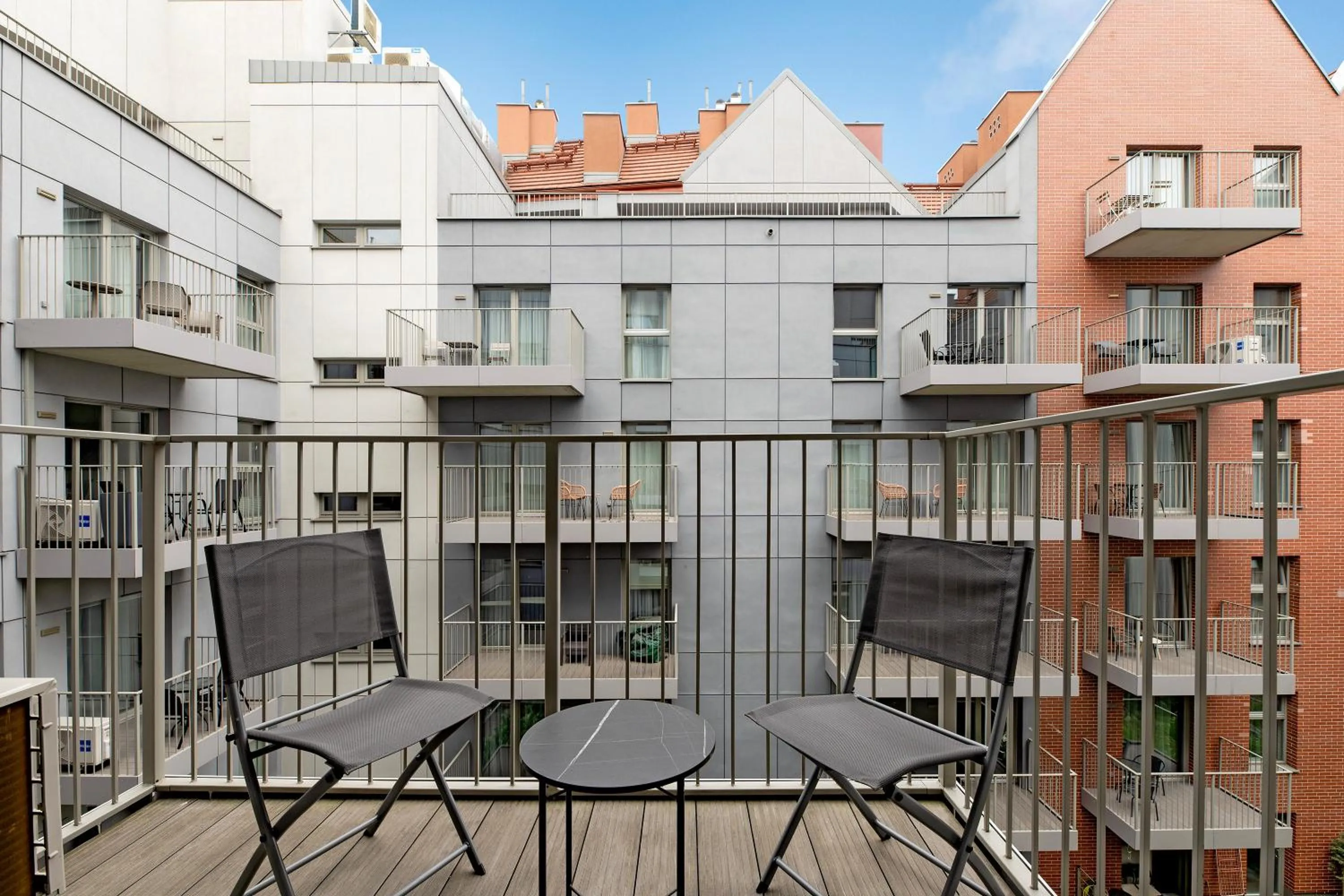 Balcony/Terrace in GRANO APARTMENTS Gdańsk Residence SPA & Wellness - GRANO APARTMENTS Gdańsk Old Town SPA & Wellness