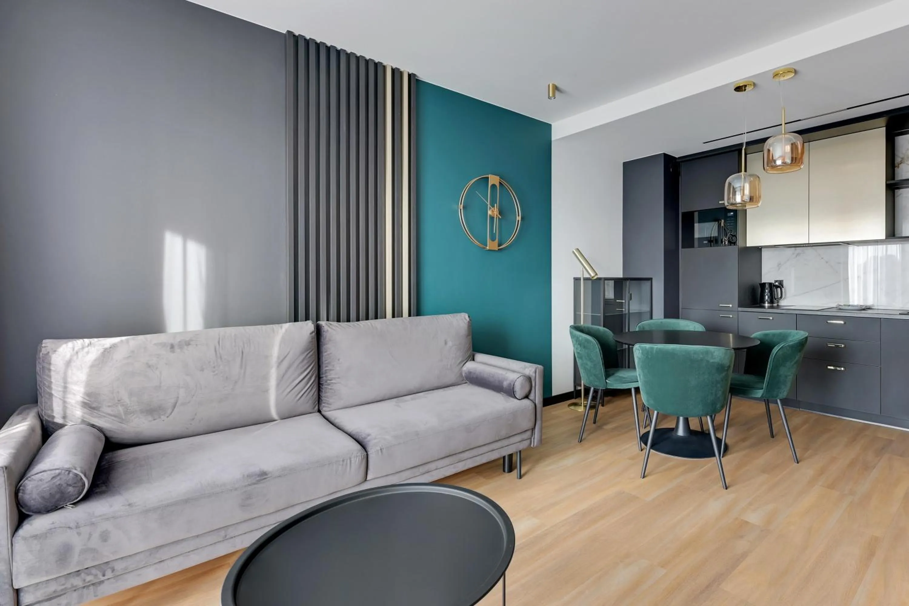 Kitchen or kitchenette in GRANO APARTMENTS Gdańsk Residence SPA & Wellness - GRANO APARTMENTS Gdańsk Old Town SPA & Wellness