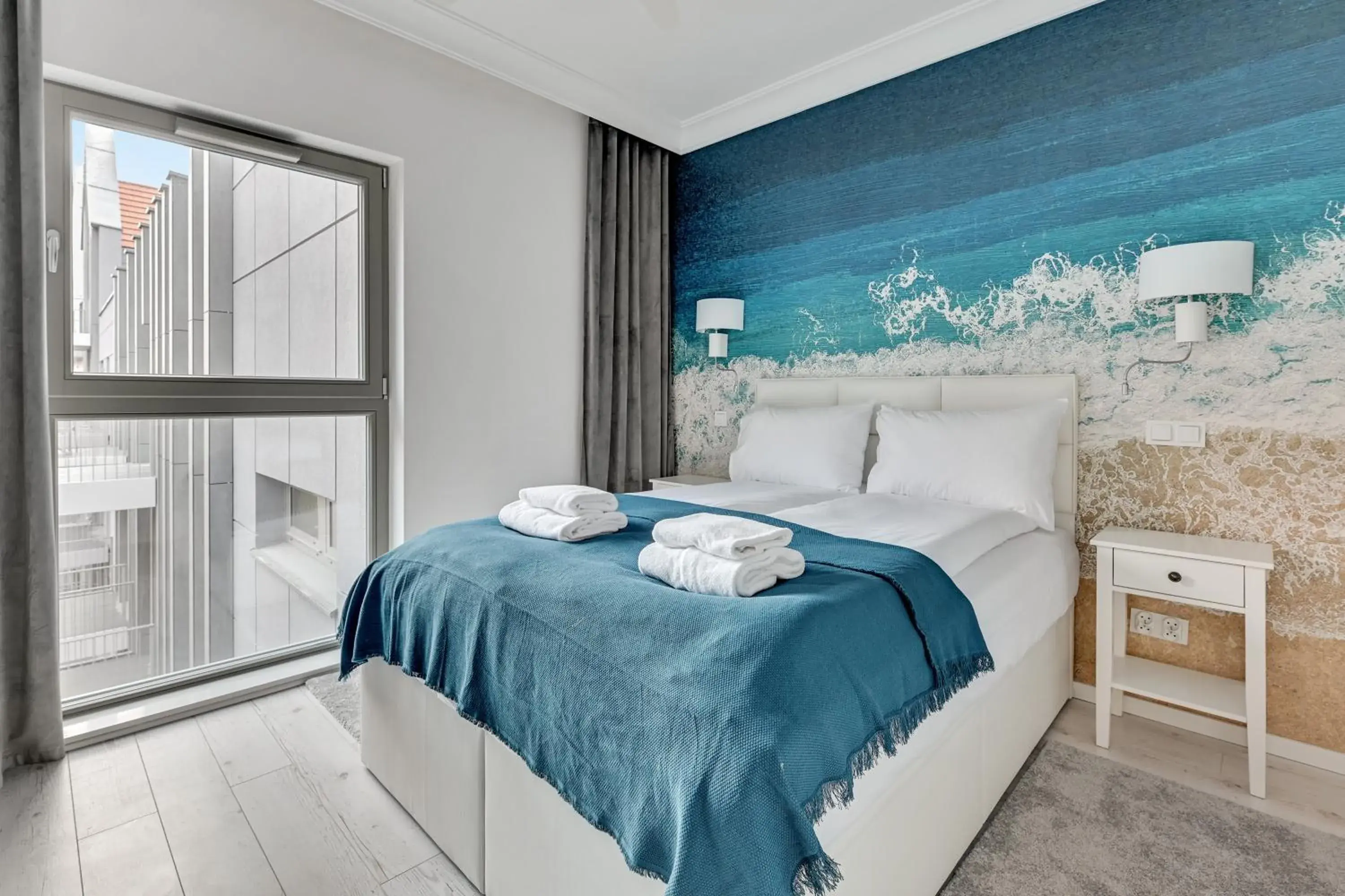 Bedroom, Bed in GRANO APARTMENTS Gdańsk Residence SPA & Wellness Bedroom, Bed in GRANO APARTMENTS Gdańsk Residence SPA & Wellness