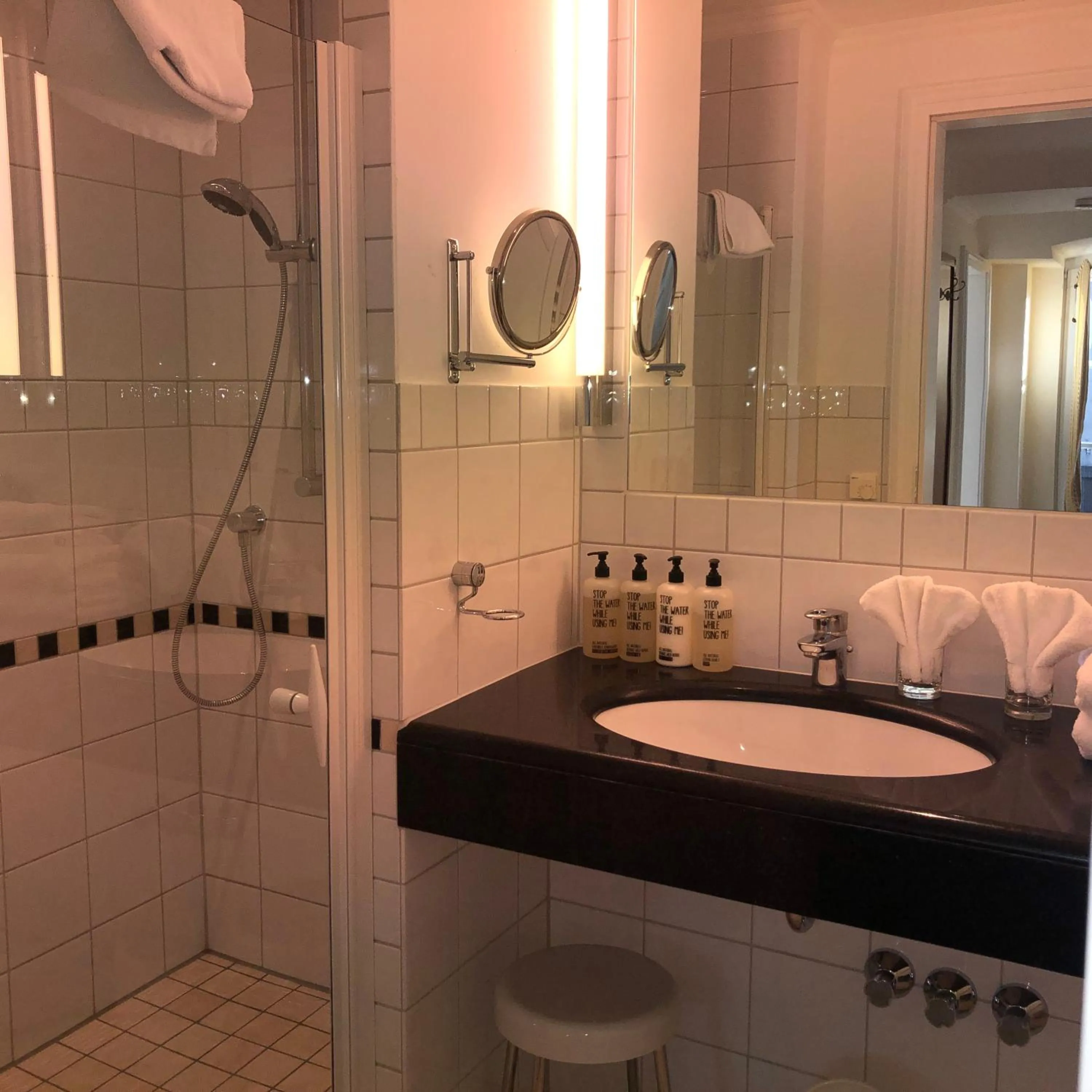 Shower in Hotel Scherf