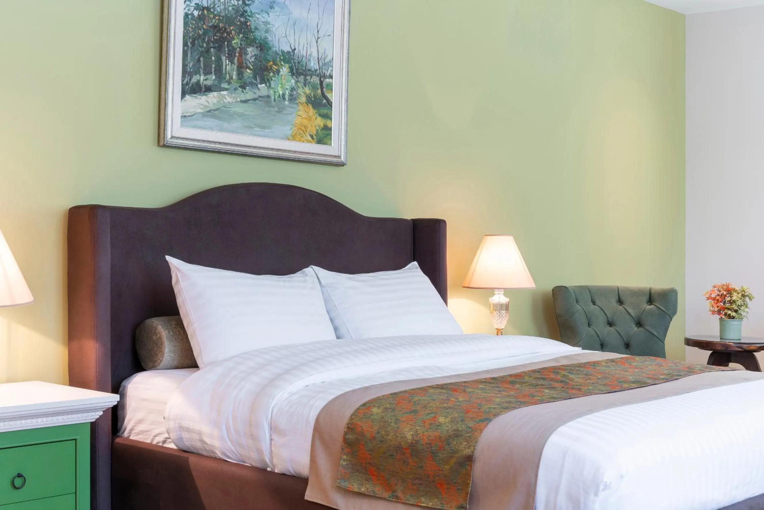 Bed in SUNOLUS VINEYARDHOUSe