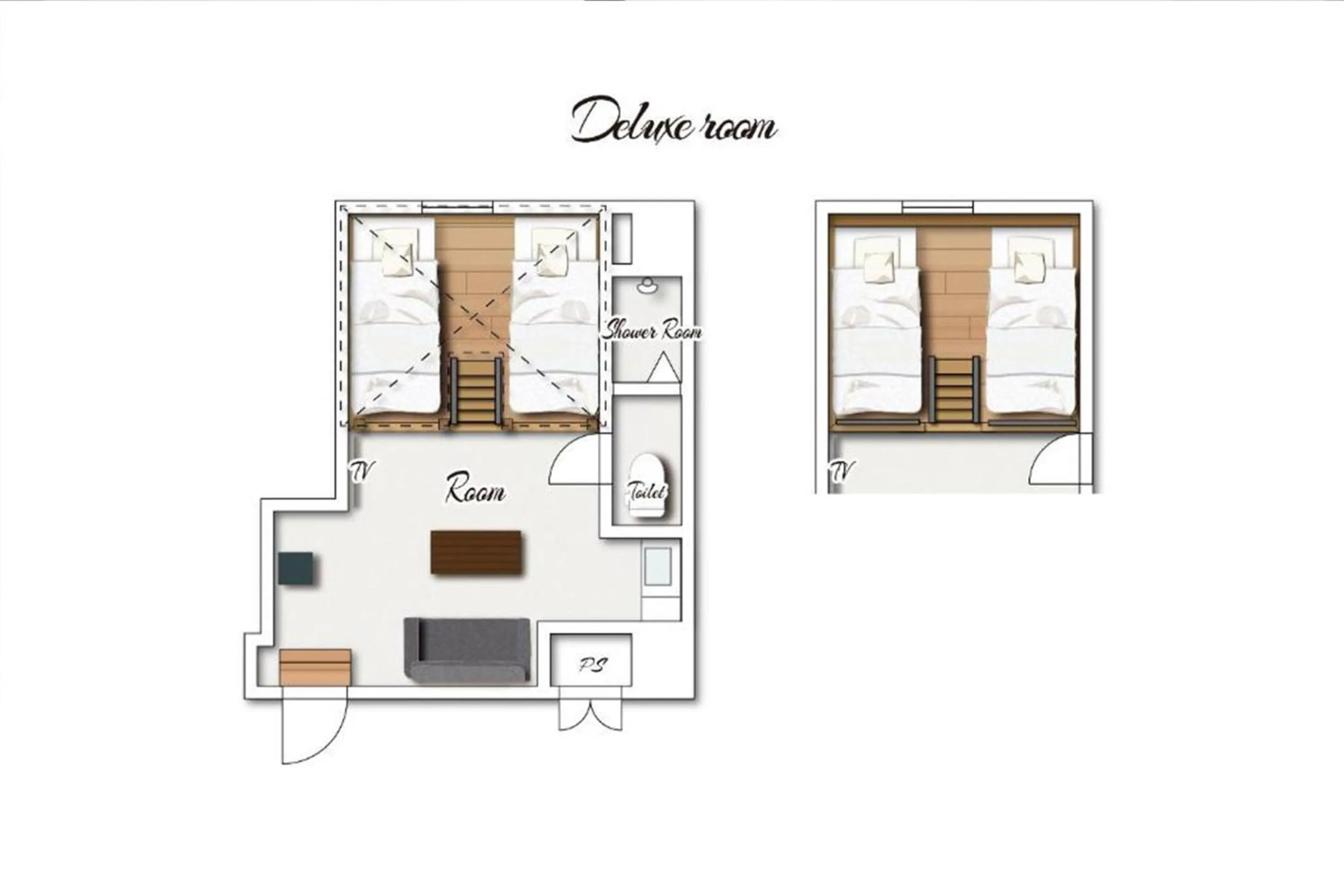 Floor plan in ZONK HOTEL Tenjin-Watanabedori