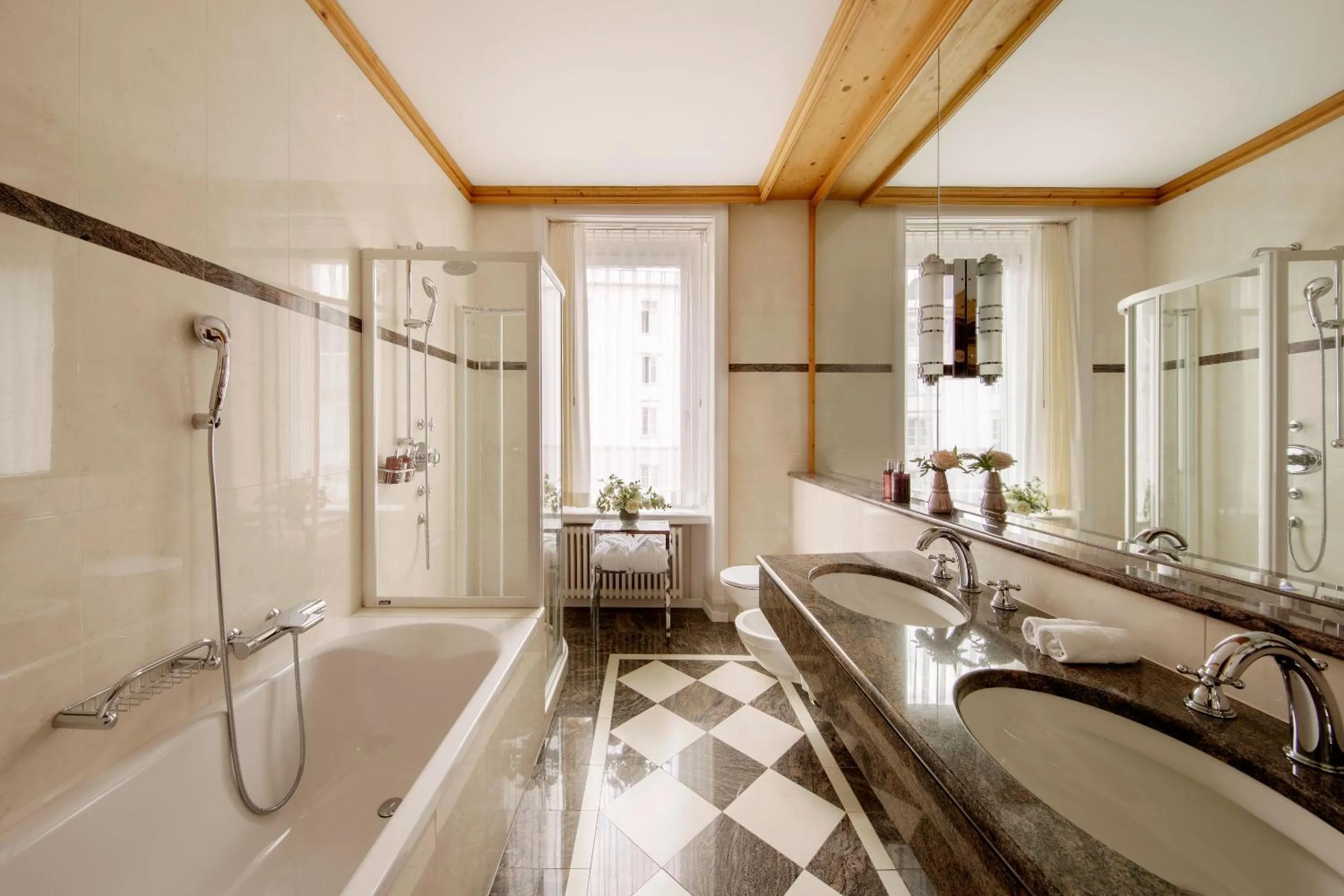 Bathroom in Grand Hotel Kronenhof