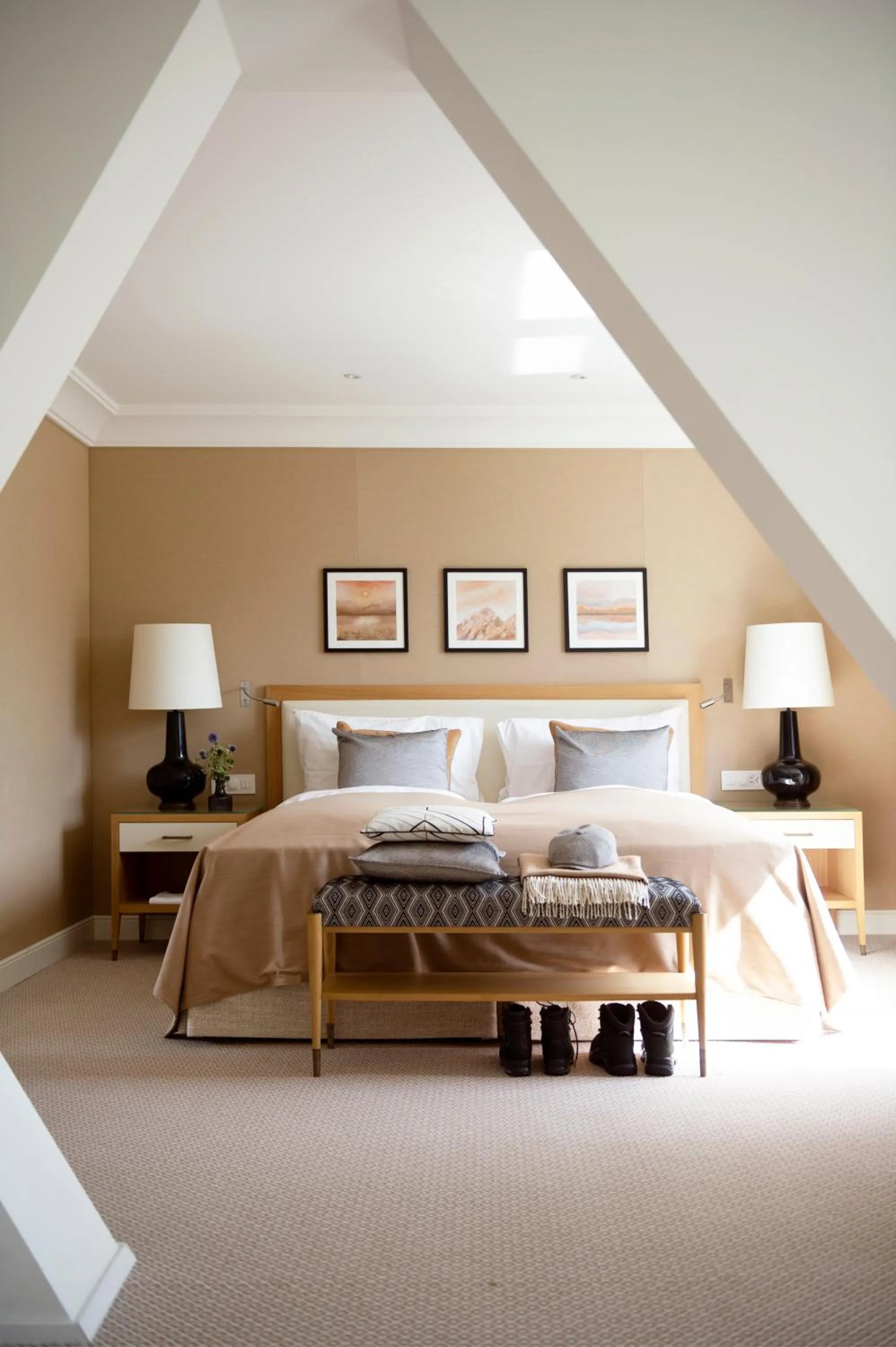 Bed in Grand Hotel Kronenhof