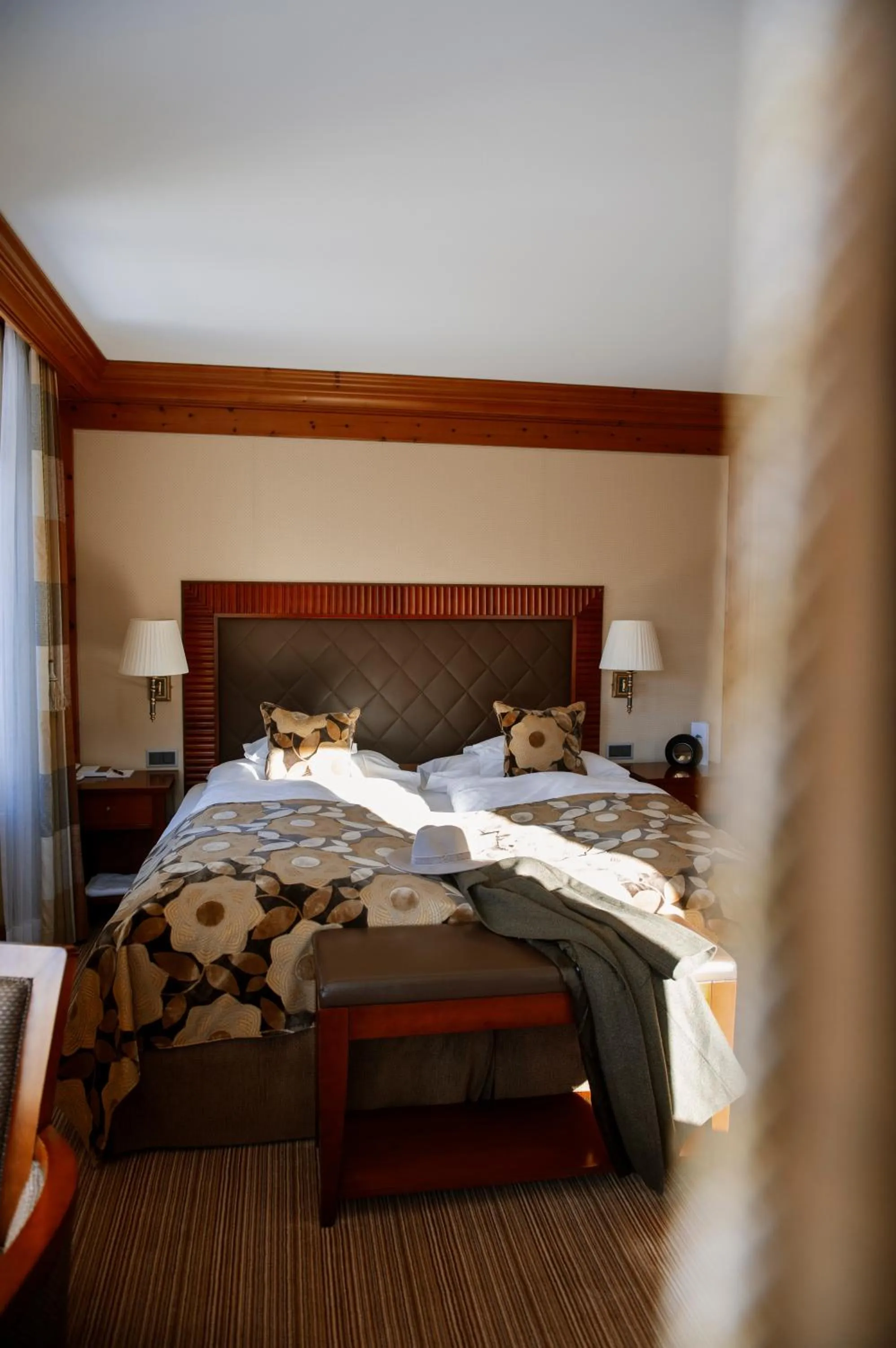 Bed in Grand Hotel Kronenhof