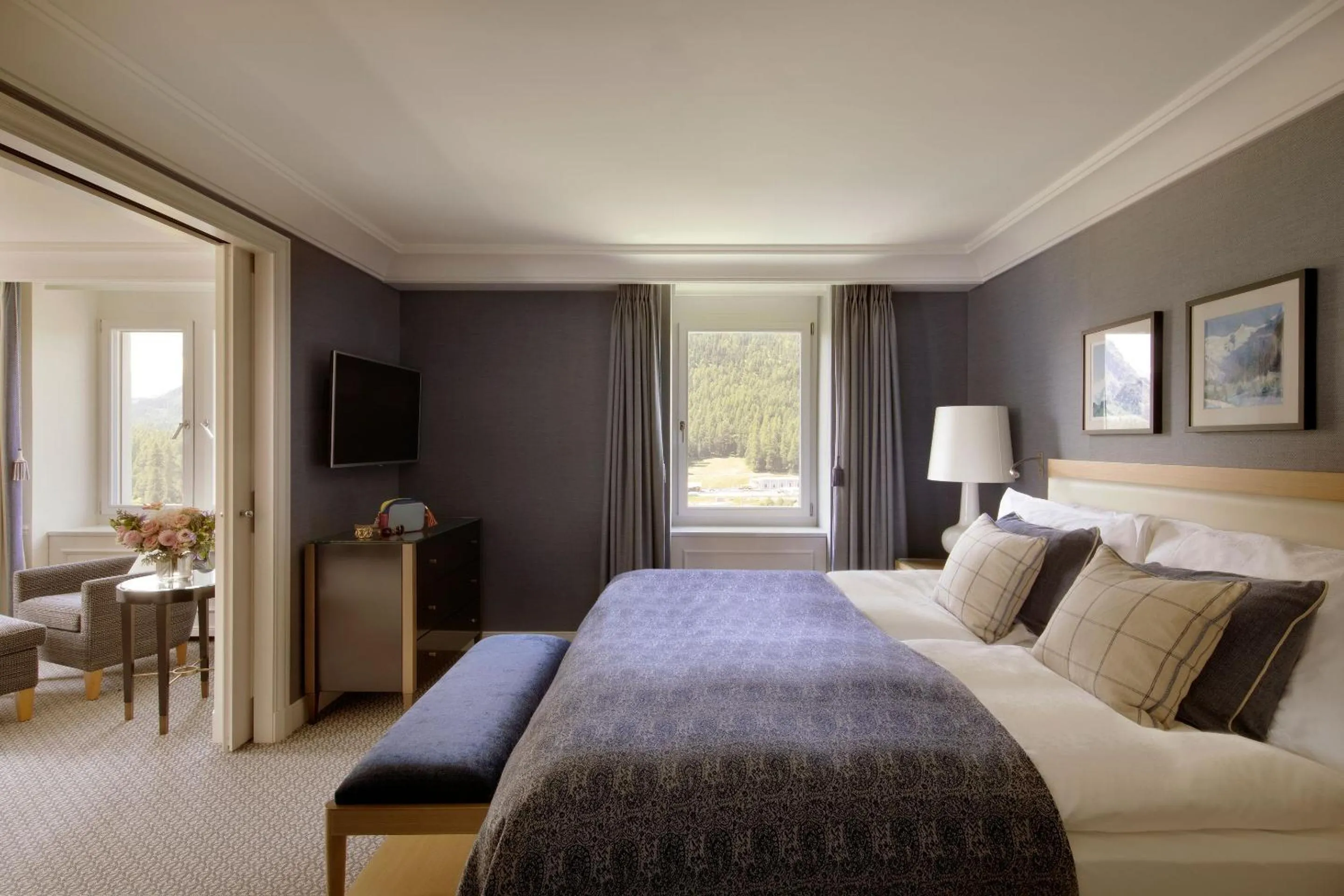 Bed in Grand Hotel Kronenhof