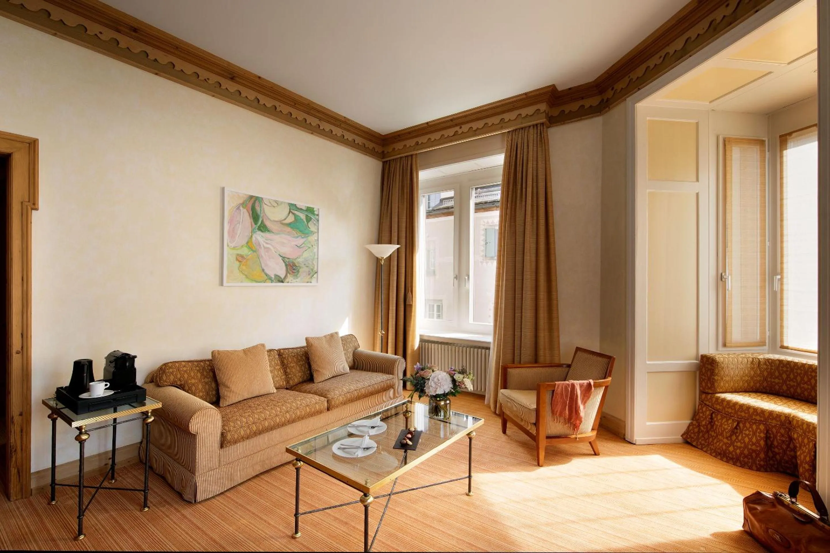 Seating area in Grand Hotel Kronenhof