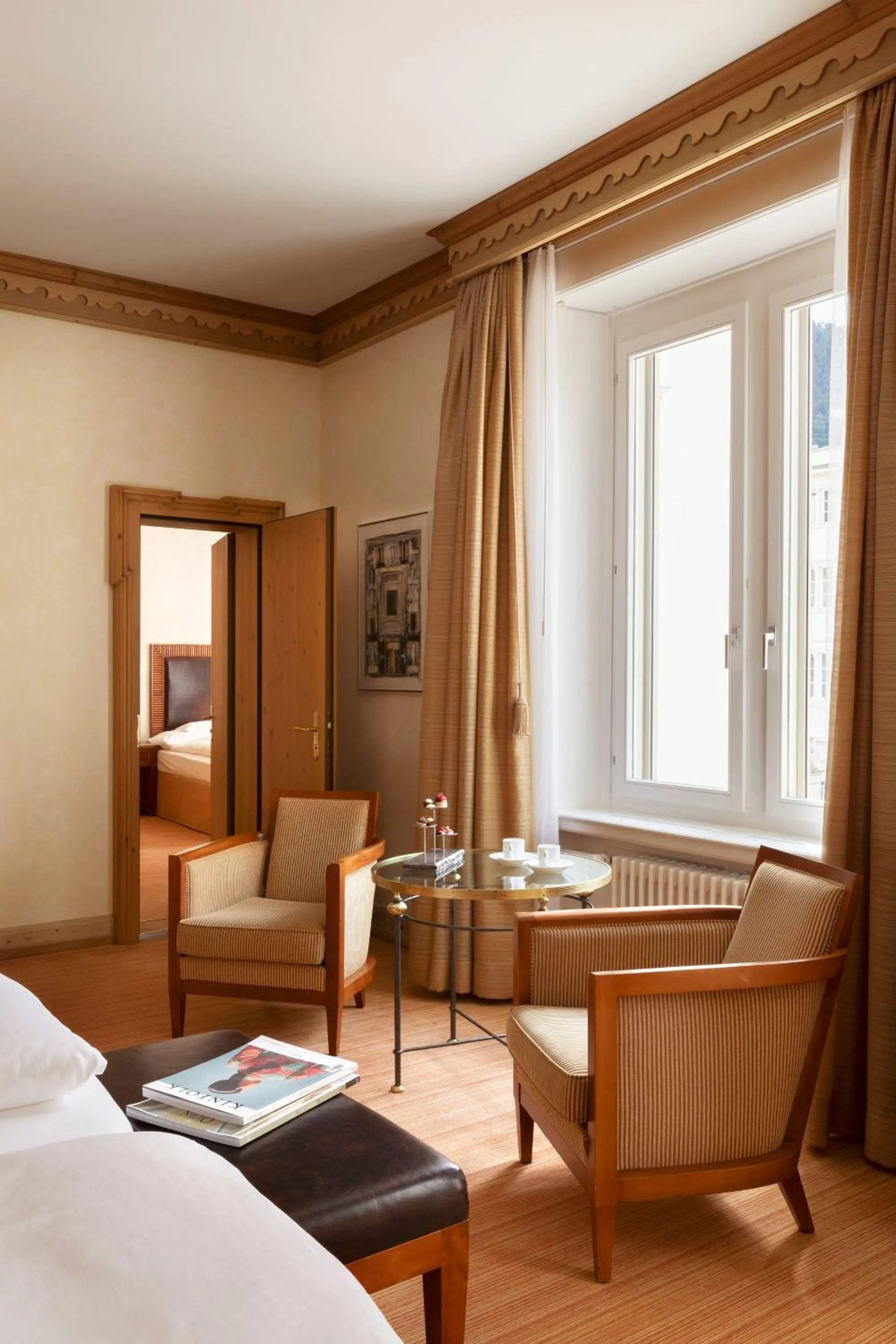 Bed in Grand Hotel Kronenhof