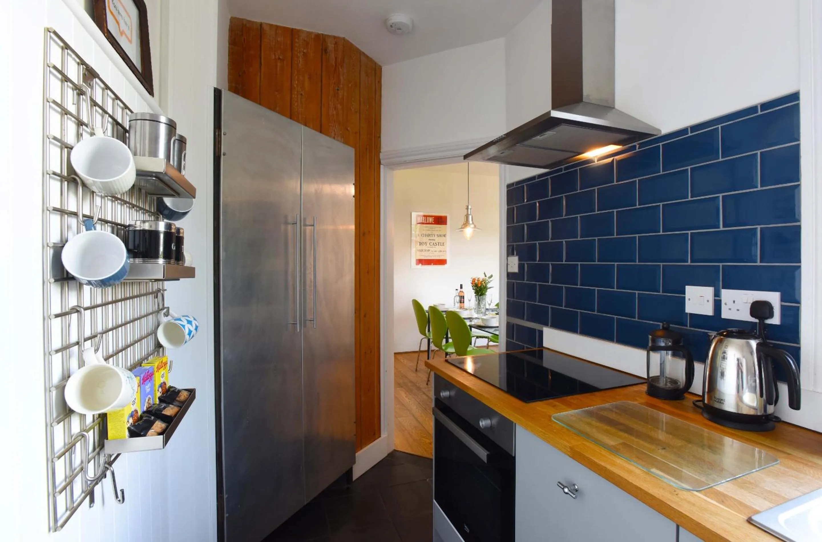Kitchen or kitchenette in Iconic Art House at The Old Fire Station Canterbury - Free Parking