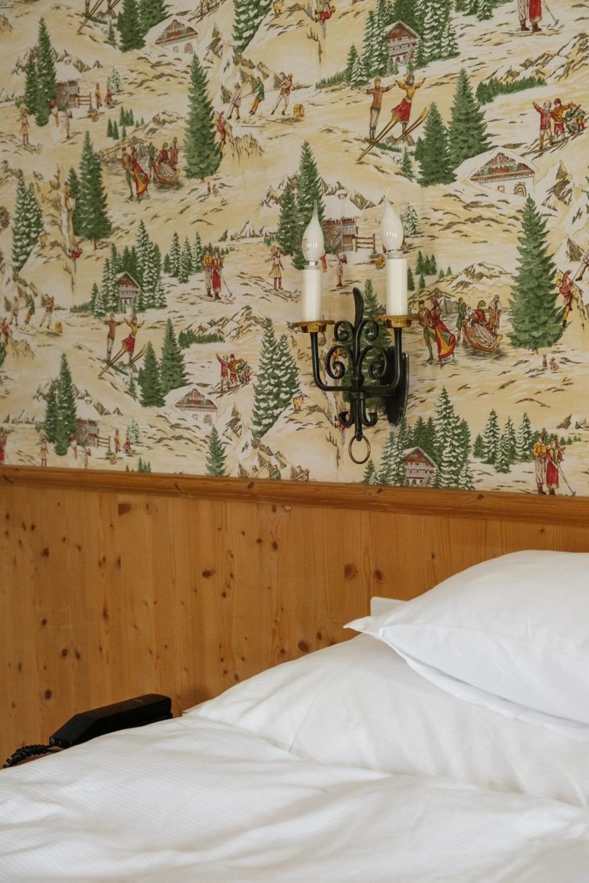 Bed in Hotel Bernina