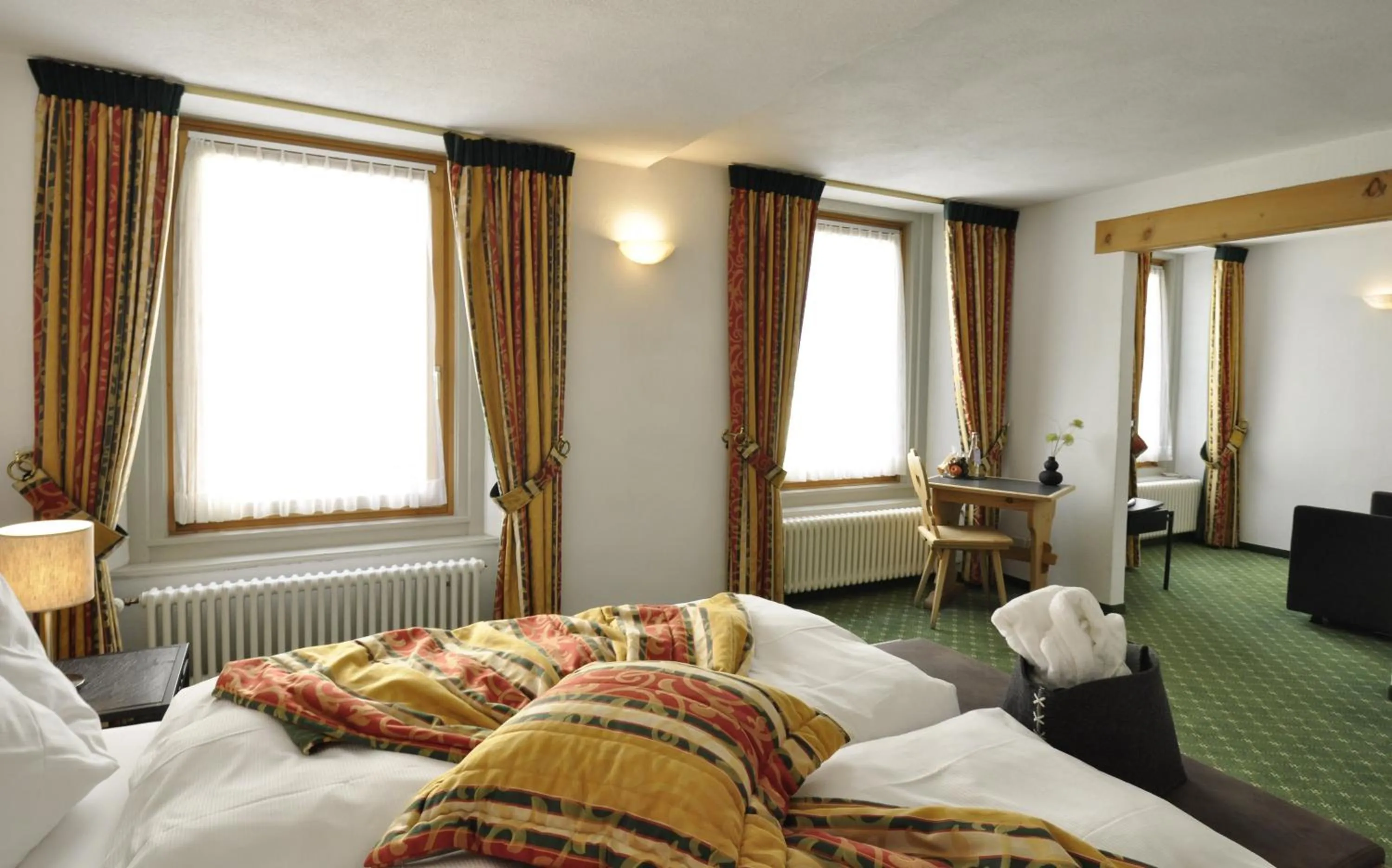 Bed in Hotel Bernina