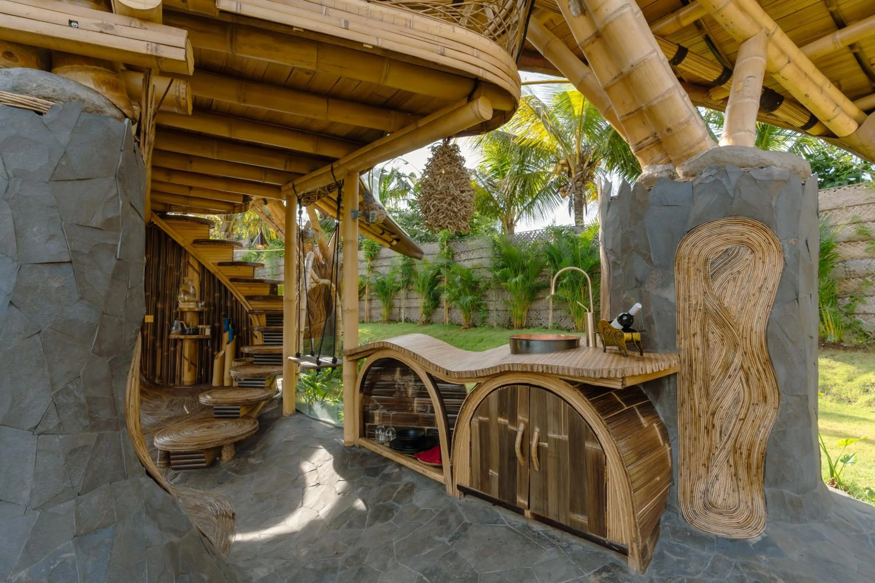 kitchen in Veluvana Bali