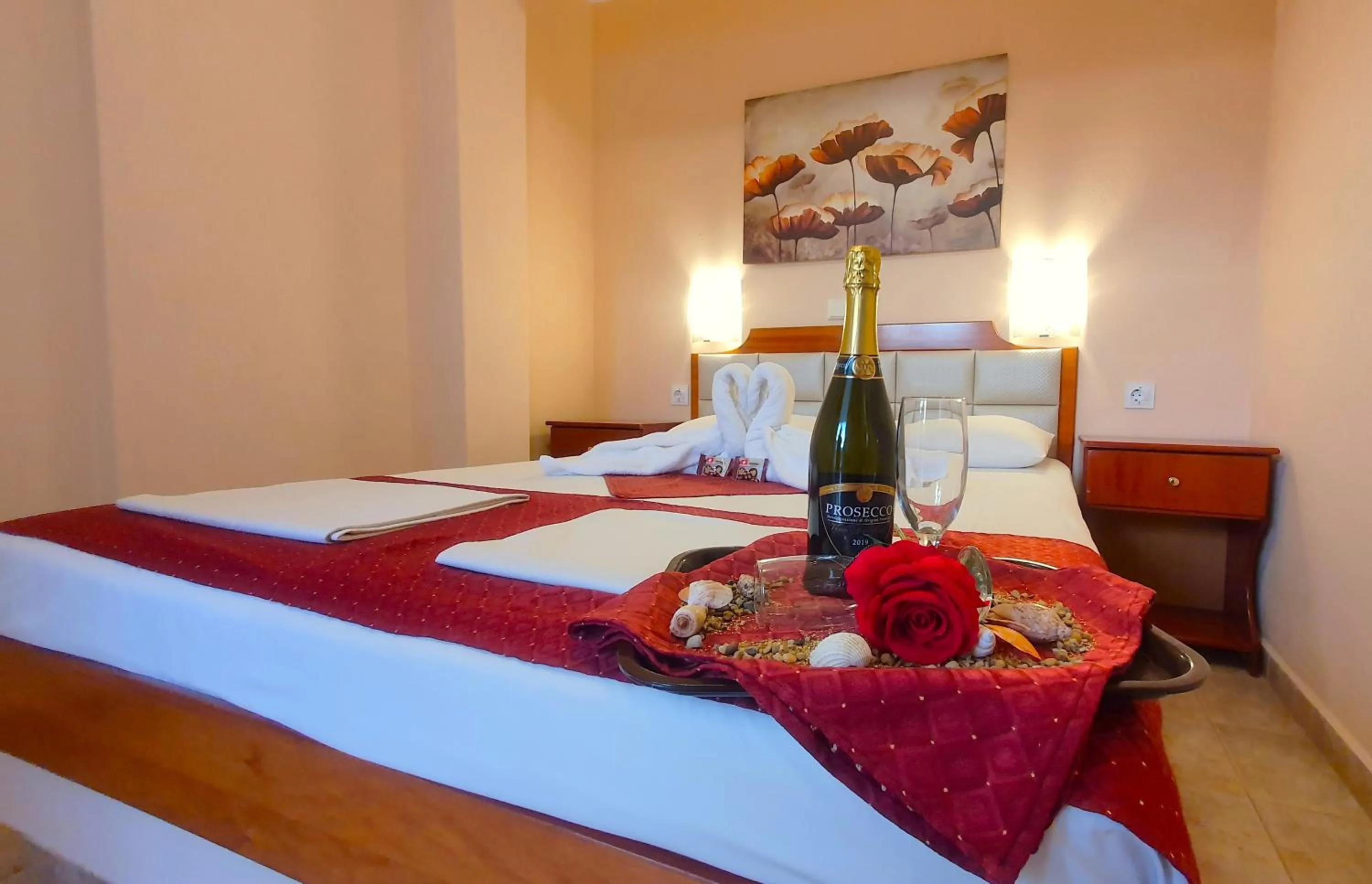 Bed in Apartmenthotel Sithon