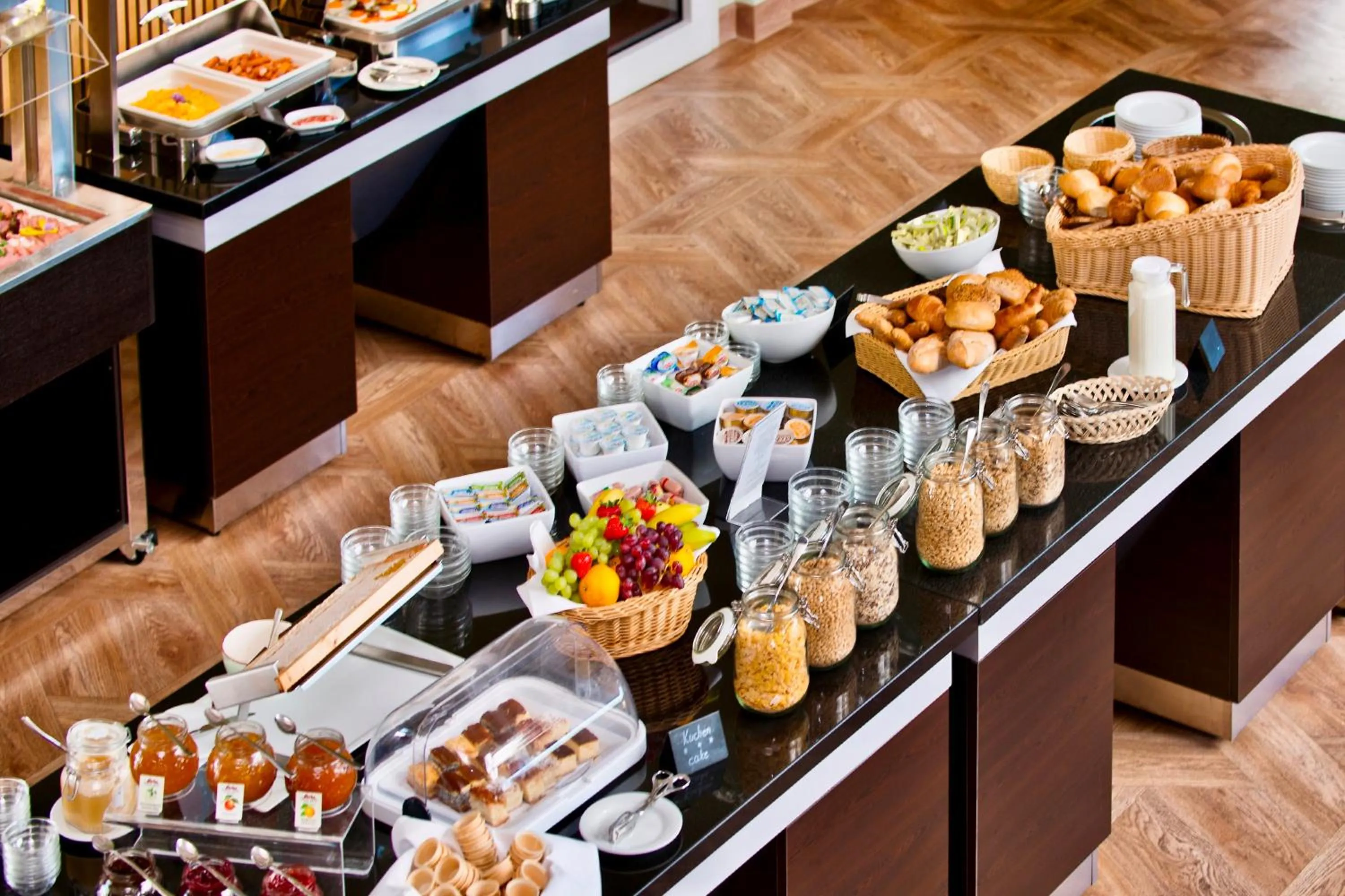 Buffet breakfast in Atrium Hotel Amadeus