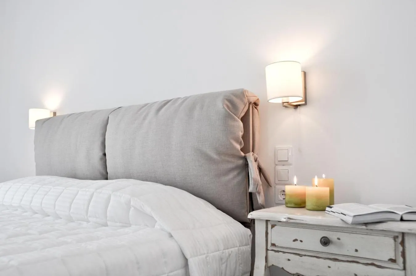 Bed in Santa Maria Luxury Suites & Spa