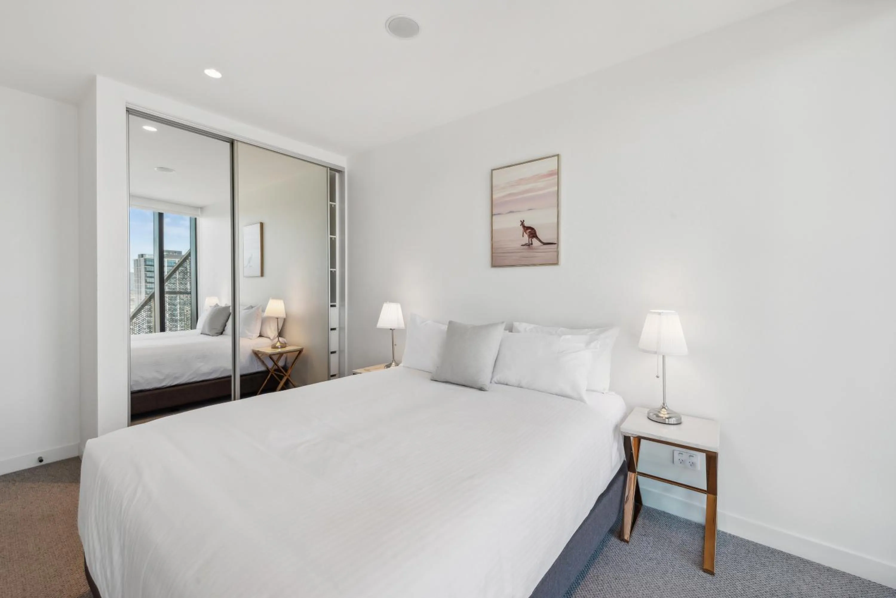 Bed in Realm Apartments by CLLIX