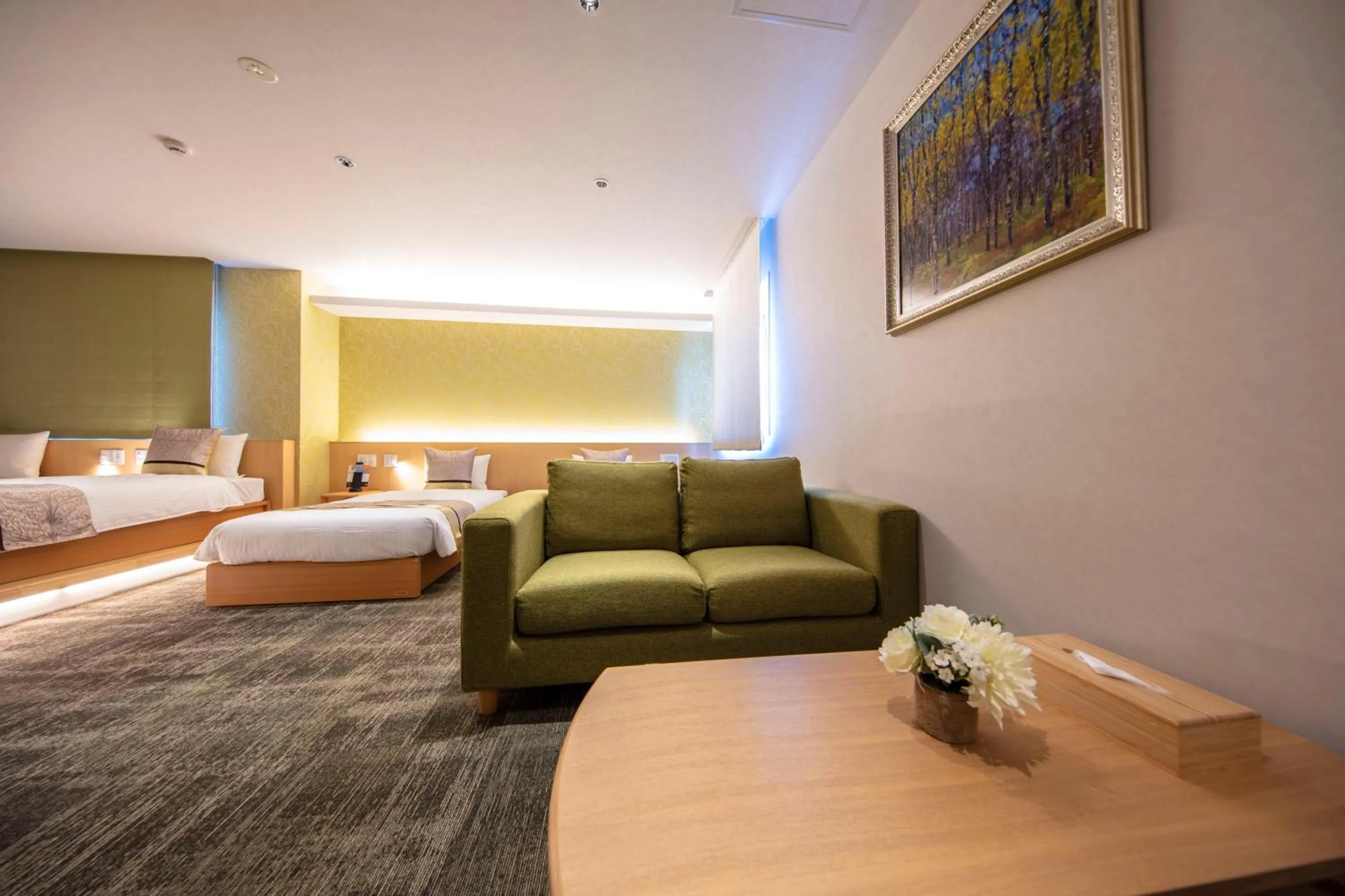 Photo of the whole room, Bed in GRAND BASE Okayama Ekimae