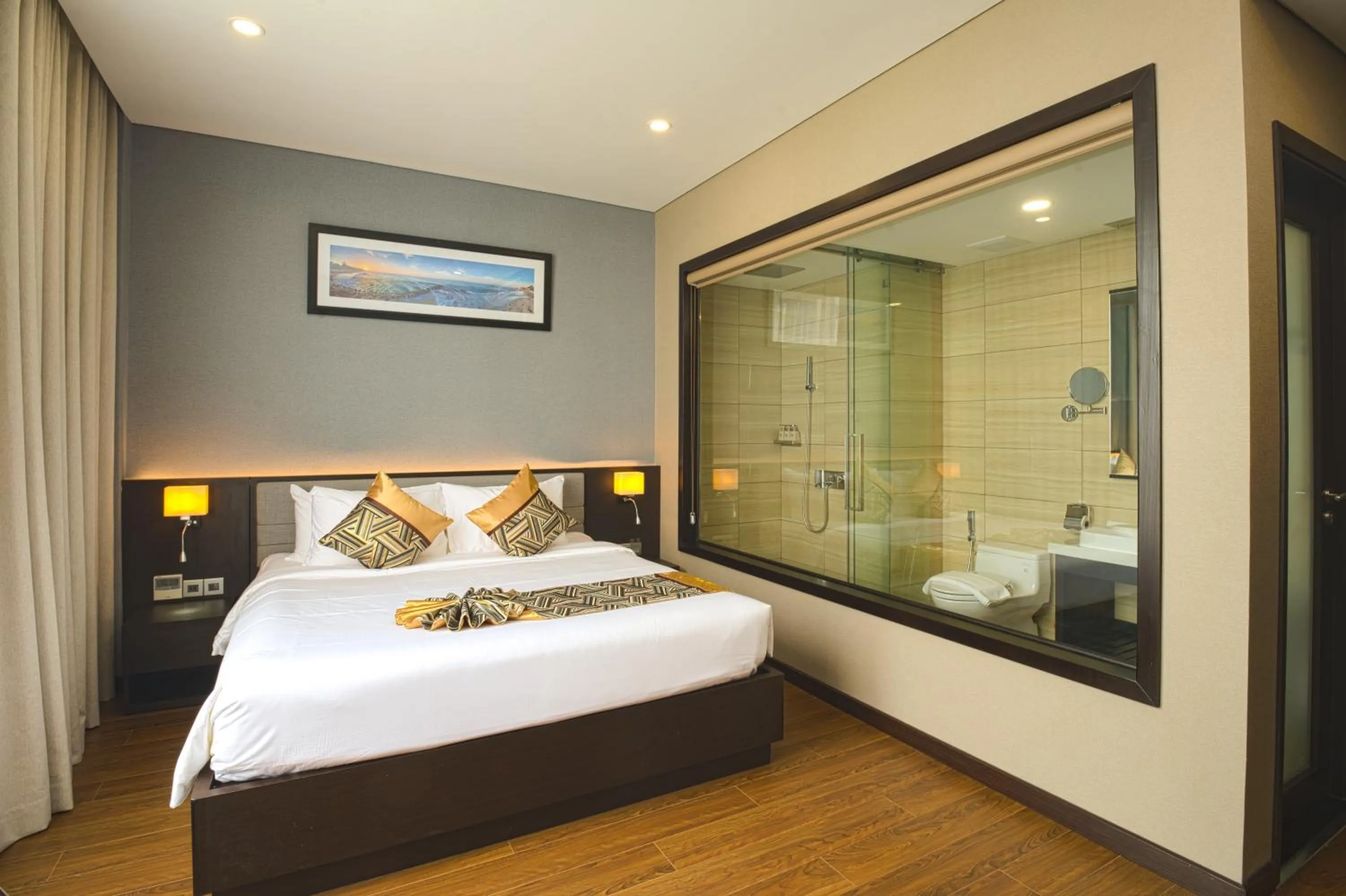 Bed in SK LEGEND VUNG TAU HOTEL