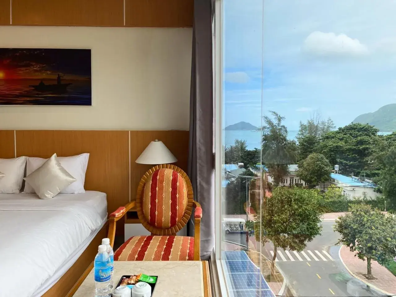 View (from property/room), Bed in Conson Hotel View (from property/room), Bed in Conson Hotel