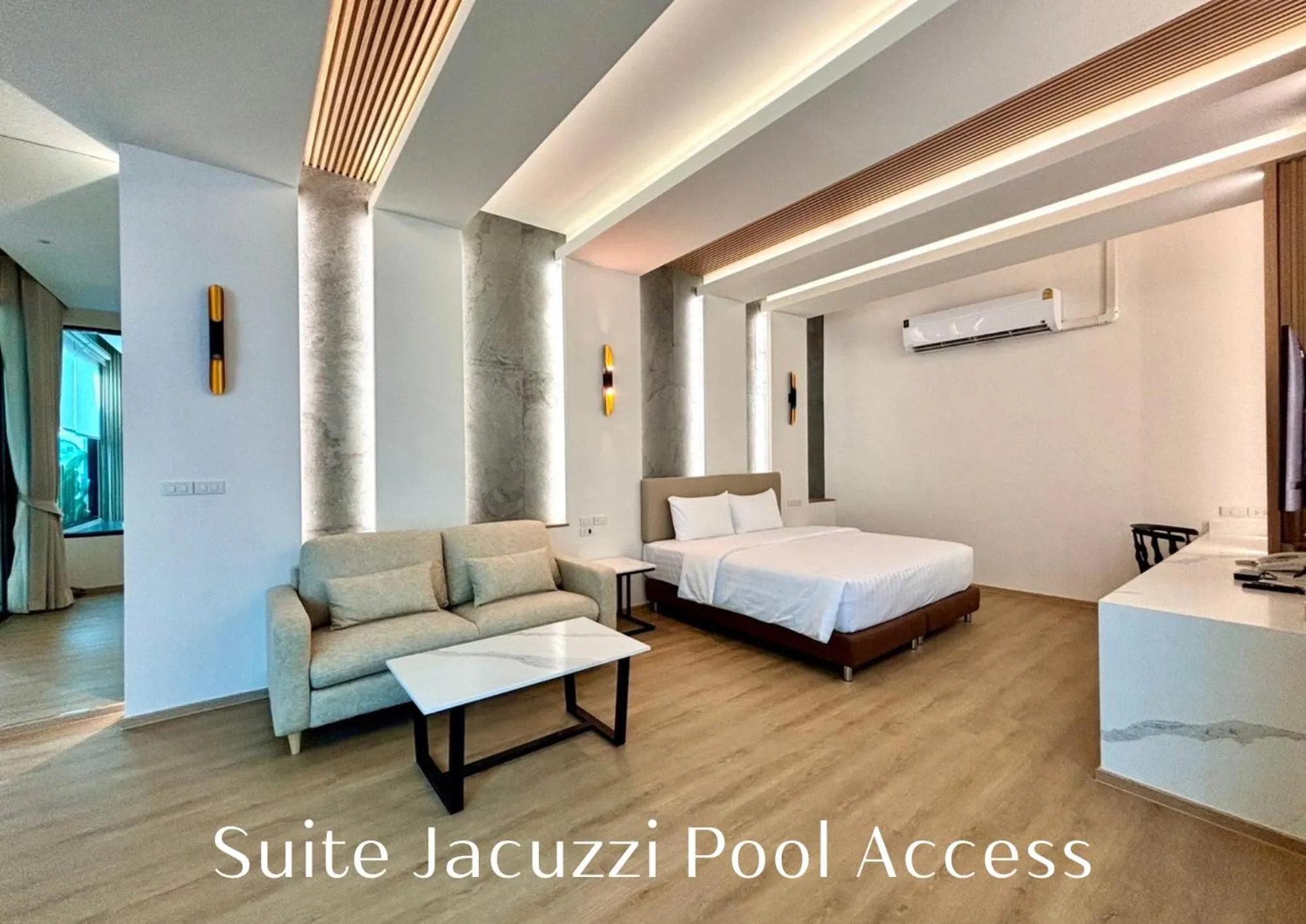 Bed in Rock Resort Ratchaburi