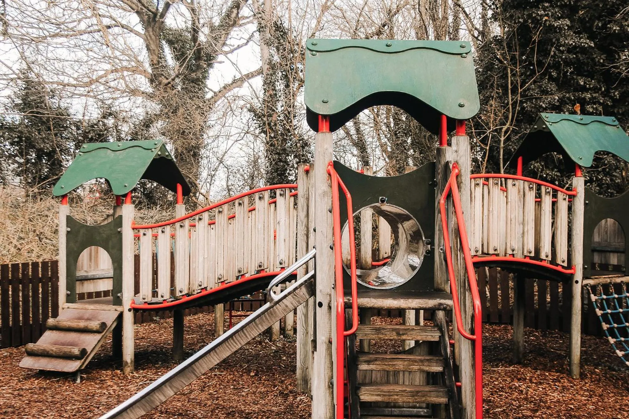 Children play ground in Keer Side Lodge, Luxury lodge with private hot tub at Pine Lake Resort