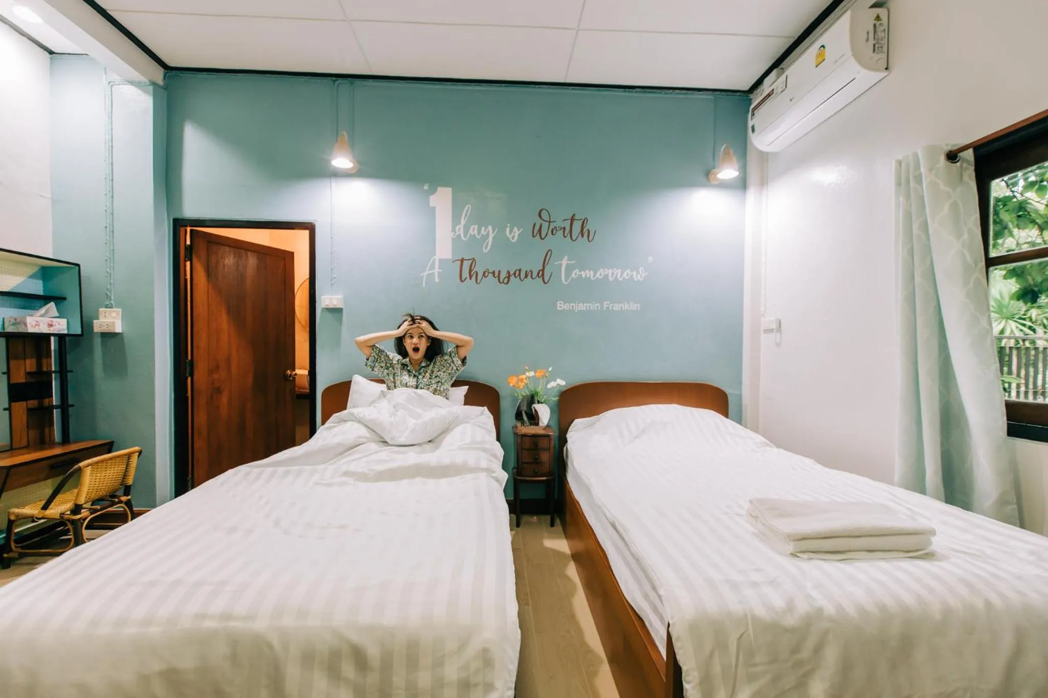 Bed in Banya BnB ที่พักบ้านย่าบีแอนด์บี เมืองประจวบฯ