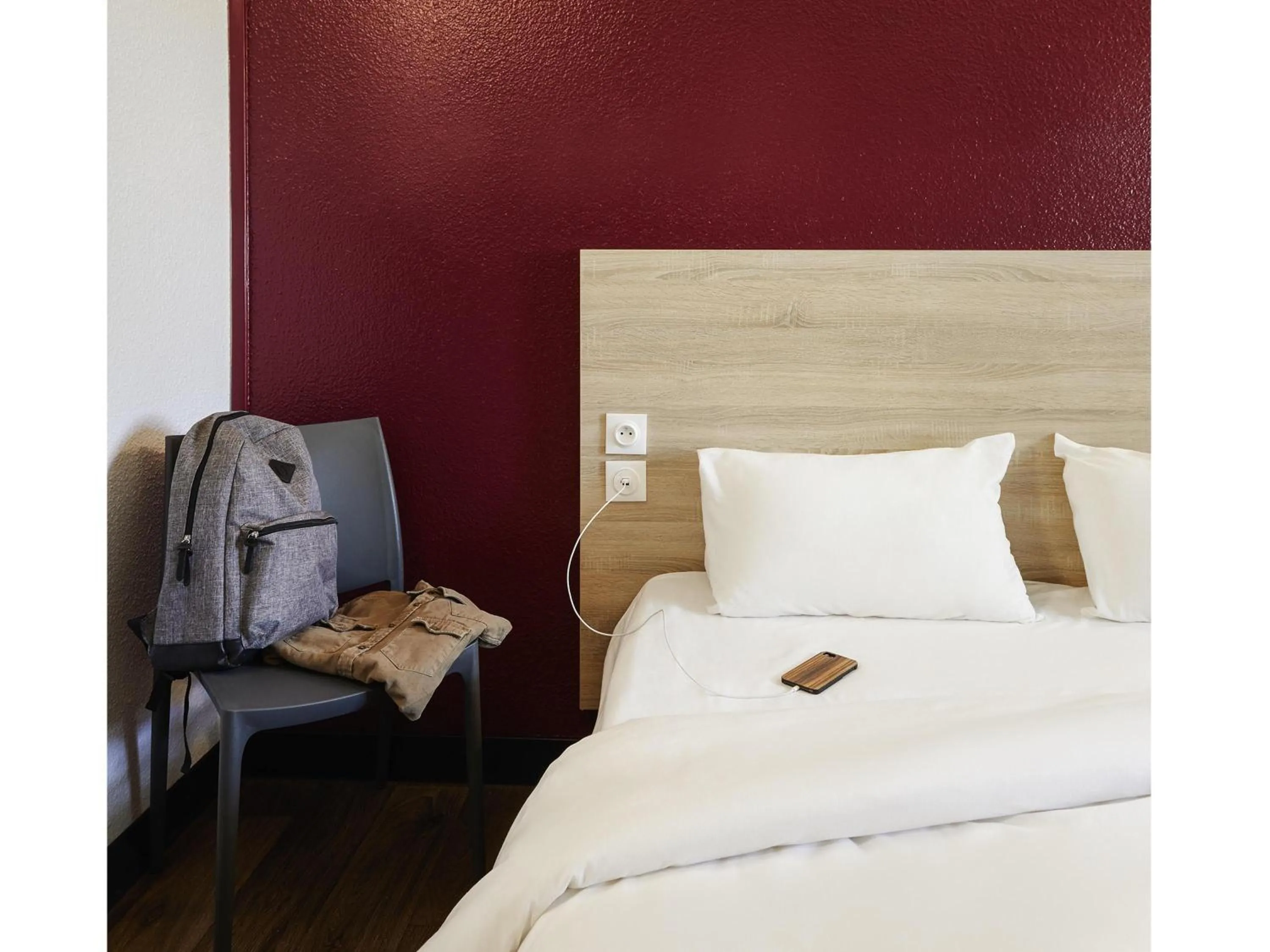 Bedroom, Bed in hotelF1 Lorient