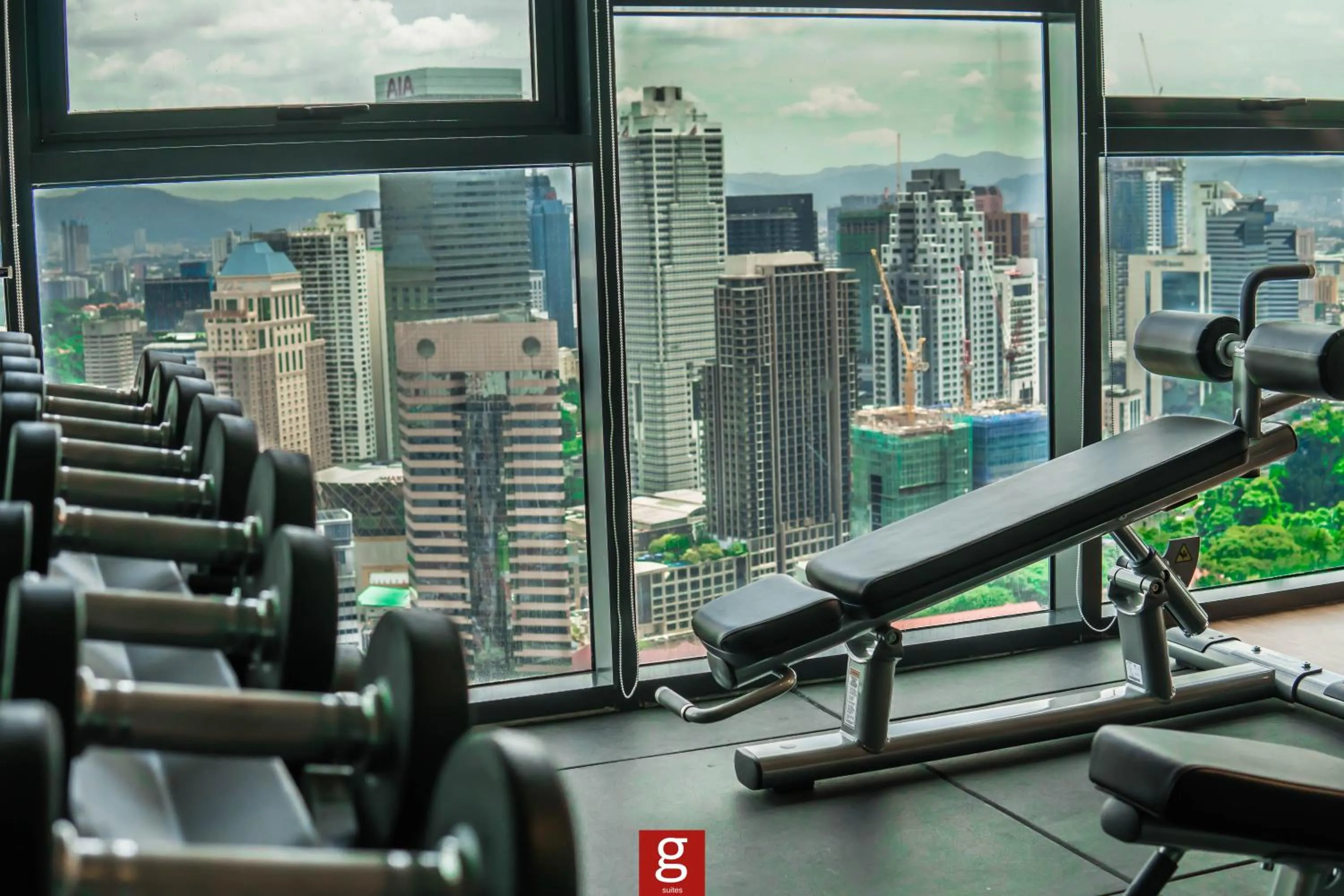 Fitness centre/facilities in Ceylonz Suites KLCC Rooftop Infinity Pool KL Tower View