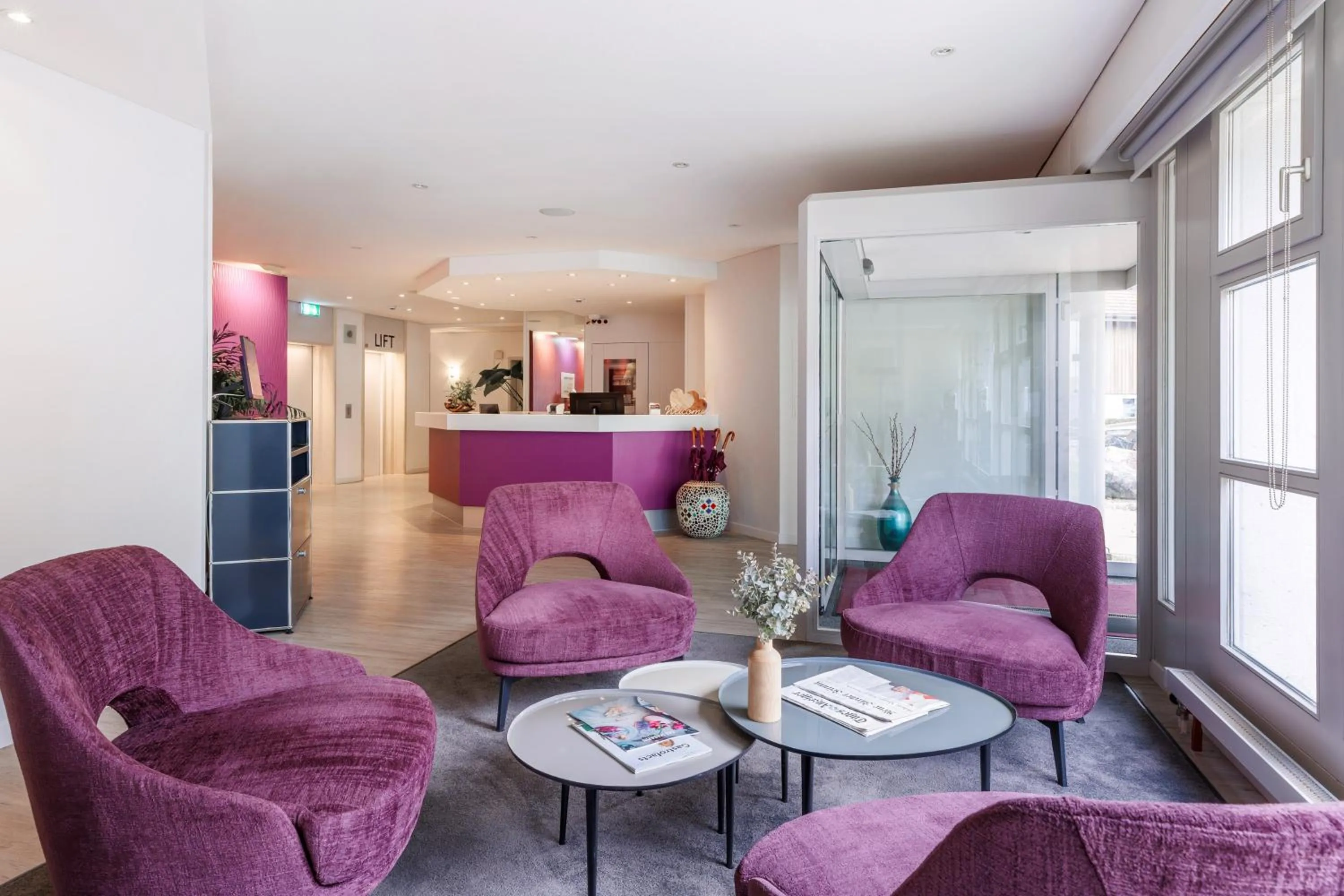 Lobby or reception in Sorell Hotel Sonnental Dübendorf